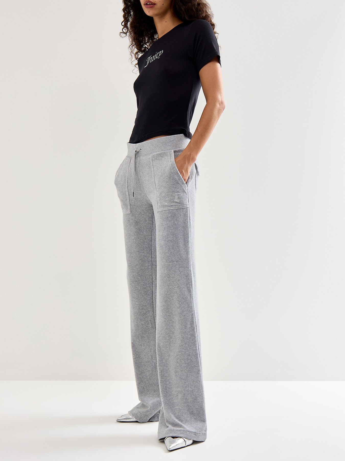 Layla Sweat Pants Silver Marl