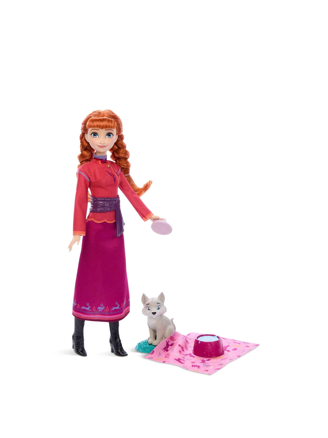 Frozen Anna and Baby Wolf