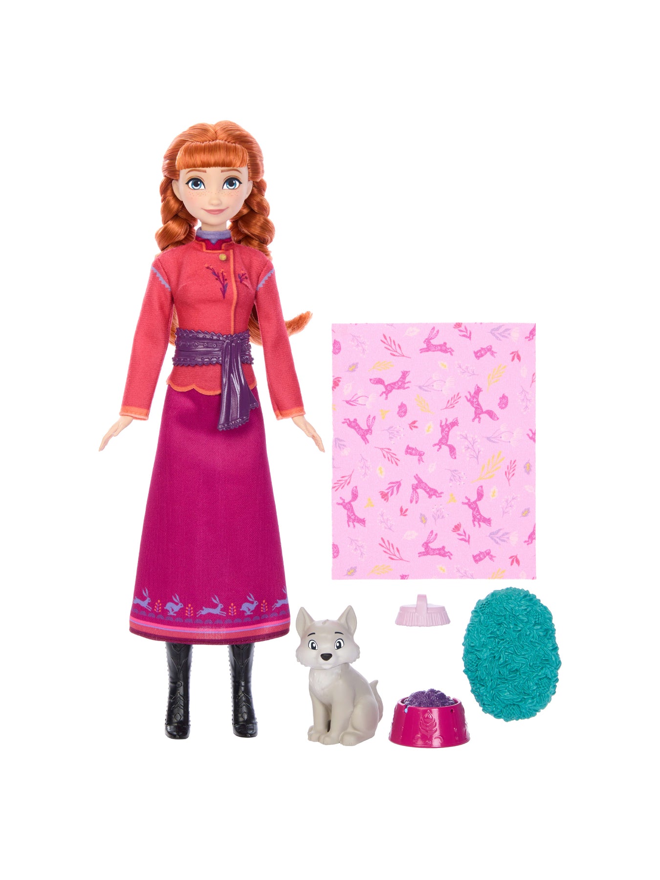 Frozen Anna and Baby Wolf