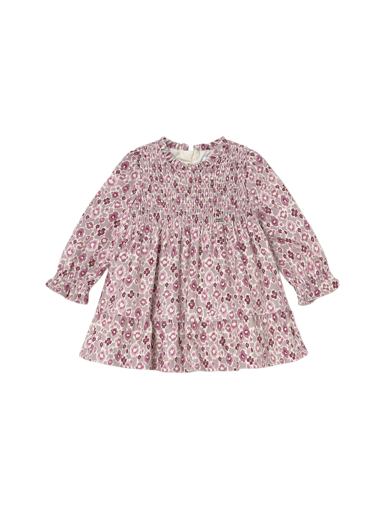 Mayoral Printed Floral Velvet Dress Crystal