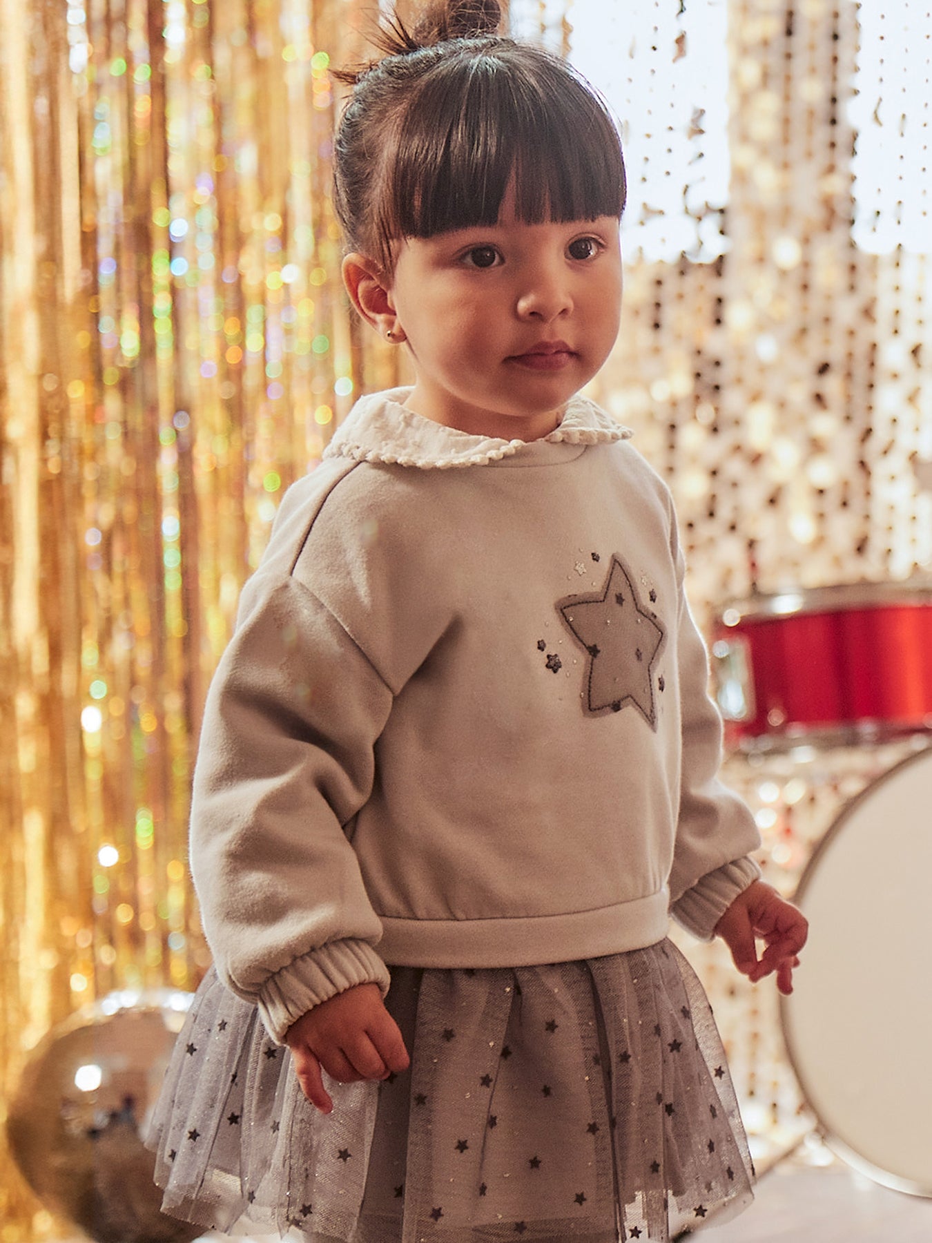 Star Voile Dress Pearl