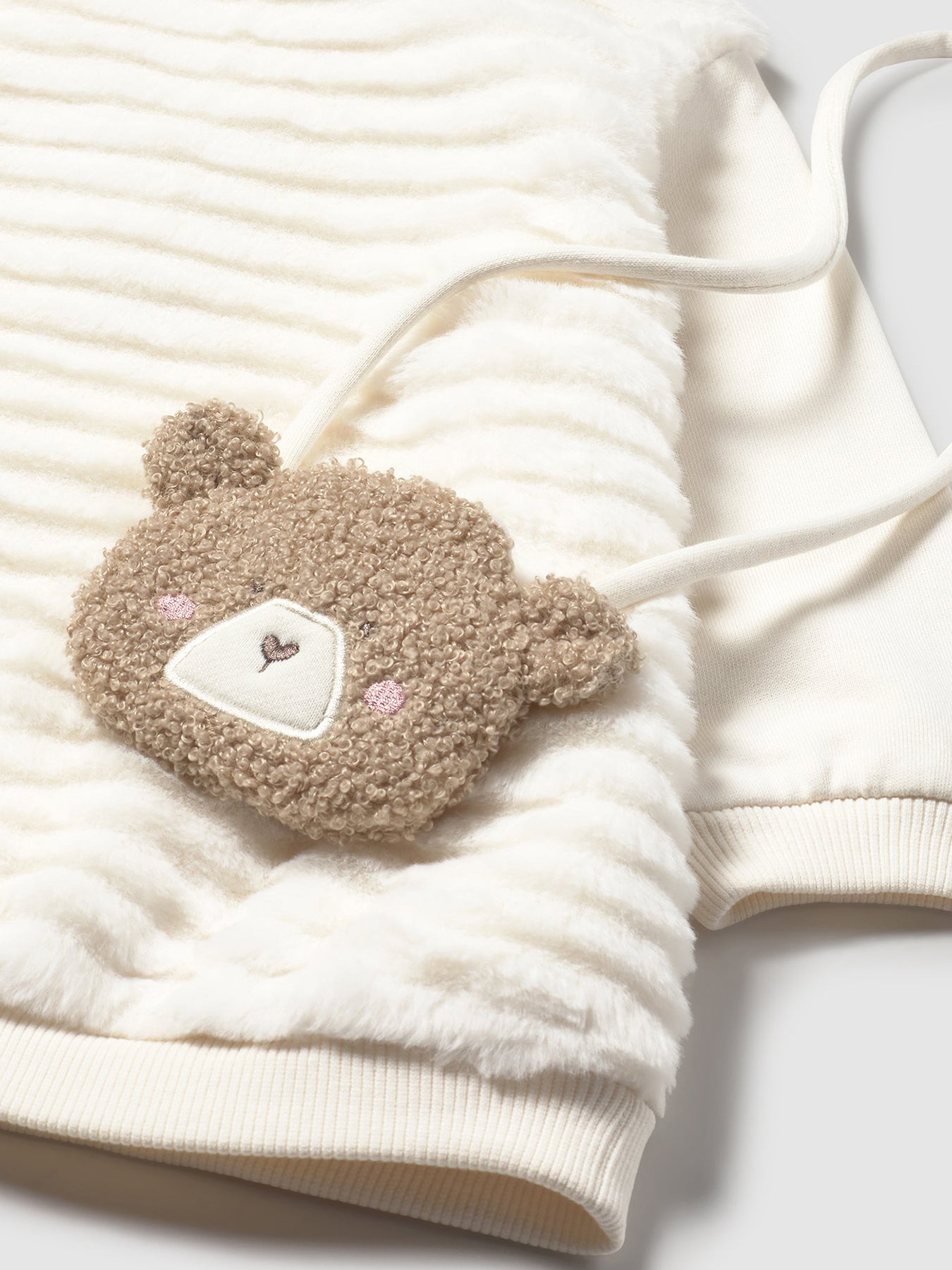 Mayoral Dress with Bear Bag Macchiato