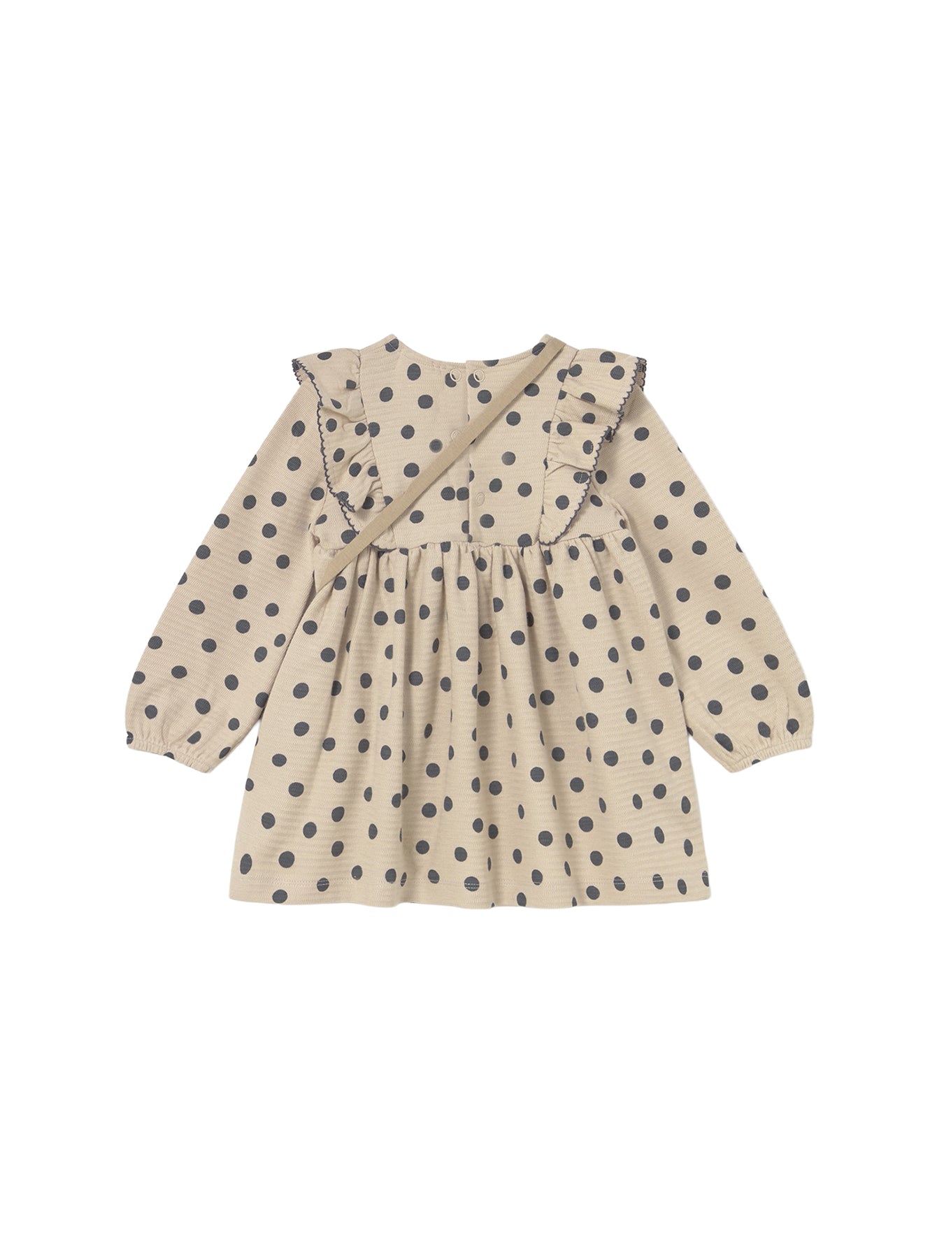 Mayoral Spotty Printed Dress with Bag Tapioca