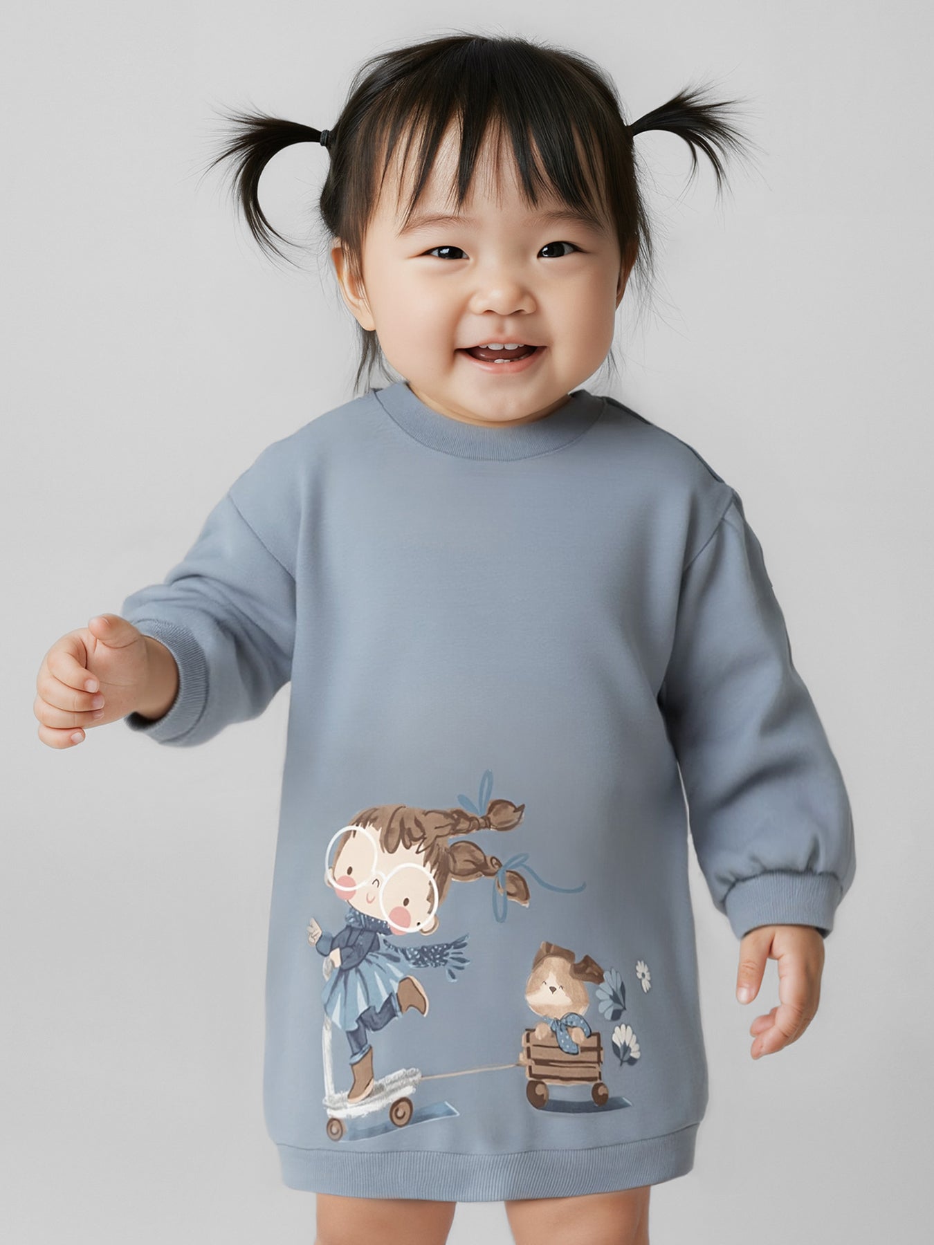 Mayoral Scooter Girl Fleece Dress Opal