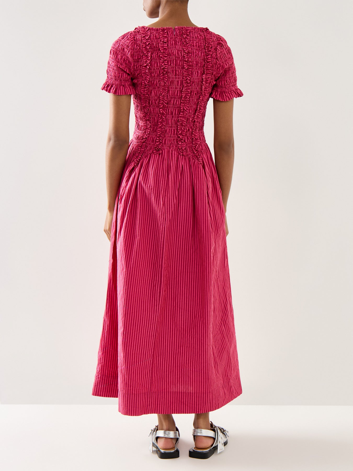 Raphaela Ruffle Midi Dress  Berry Business