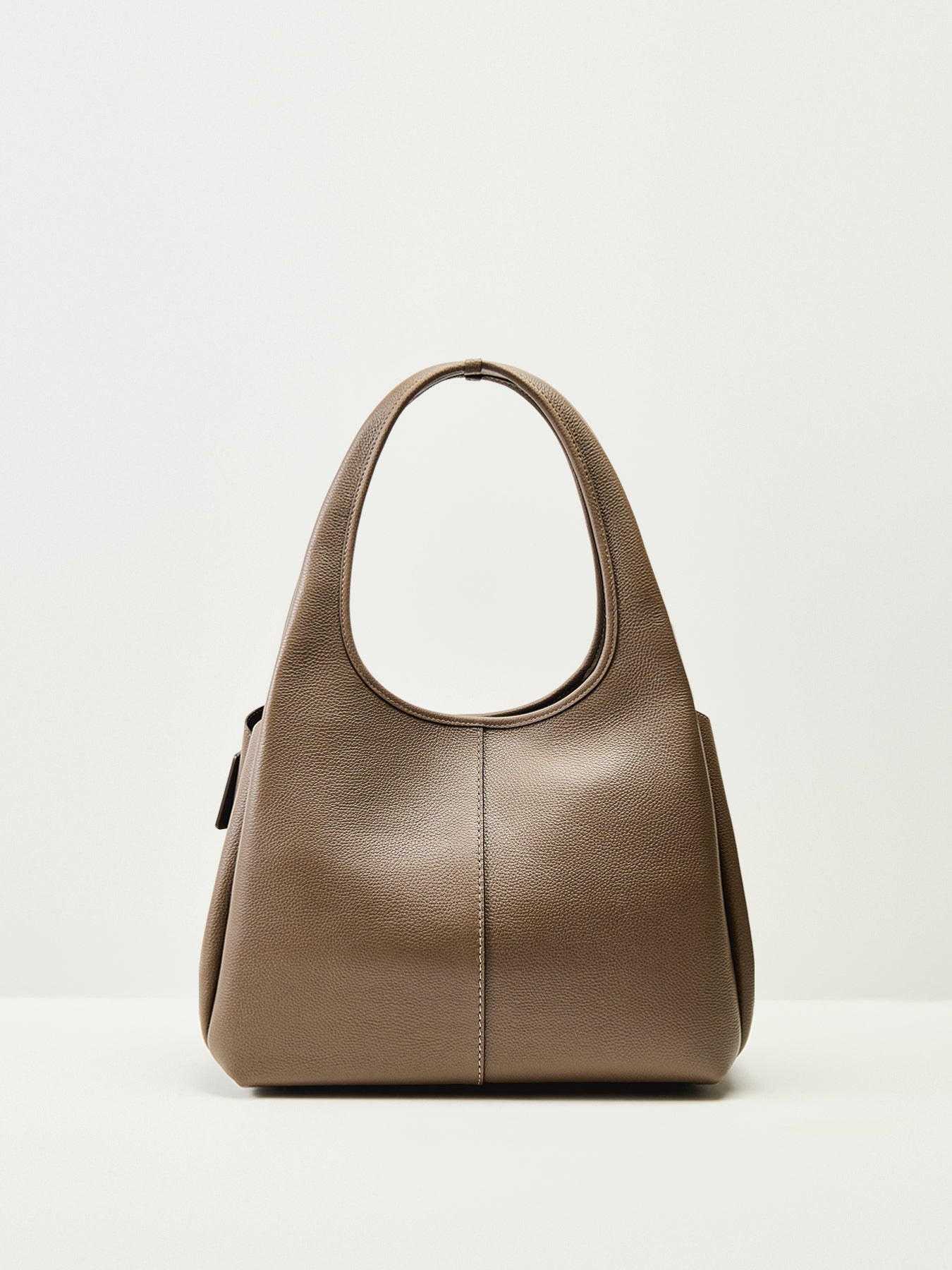 Lana Shoulder Leather Bag Dark Stone