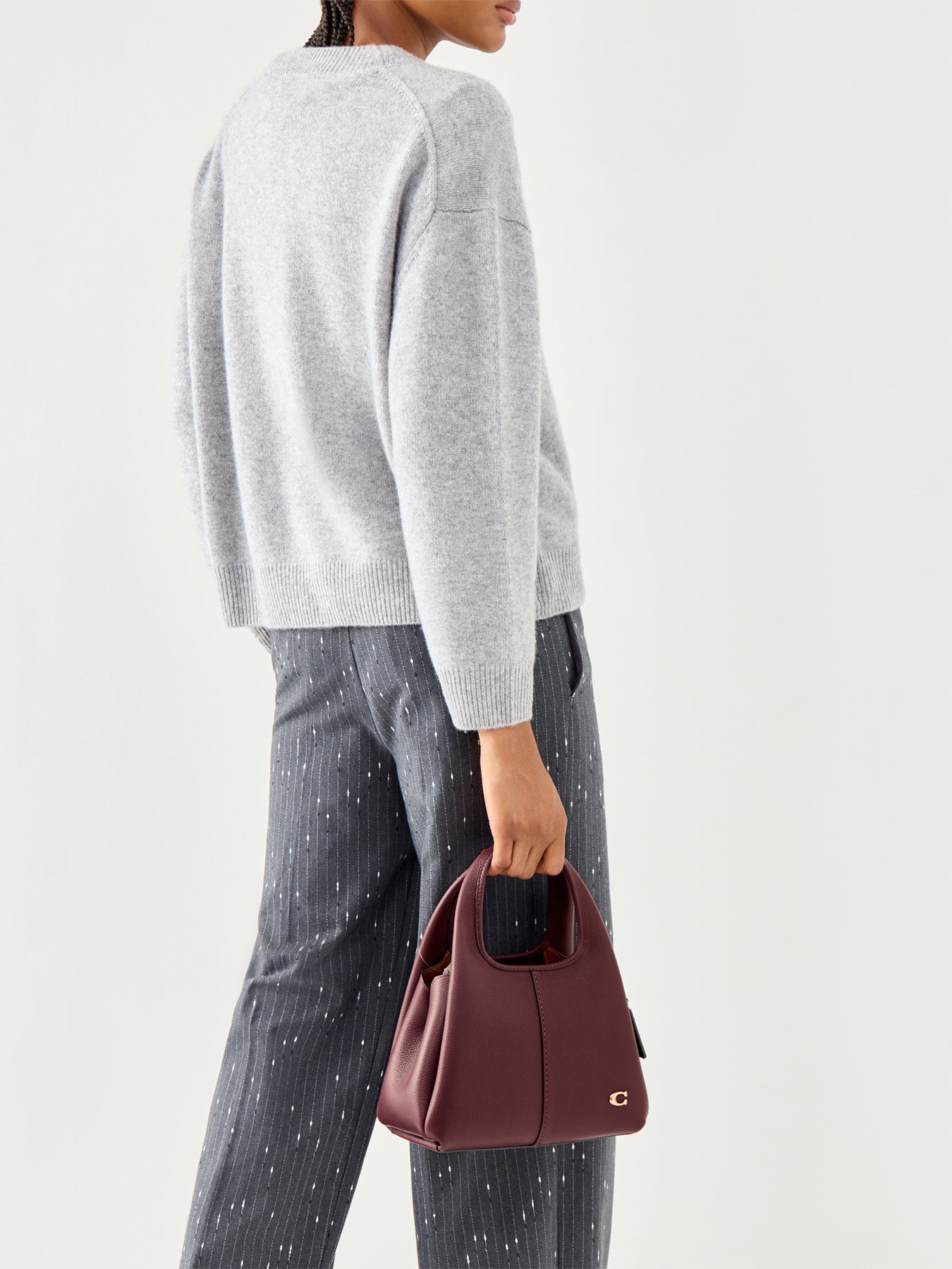 Lana Shoulder Leather Bag 23 Merlot