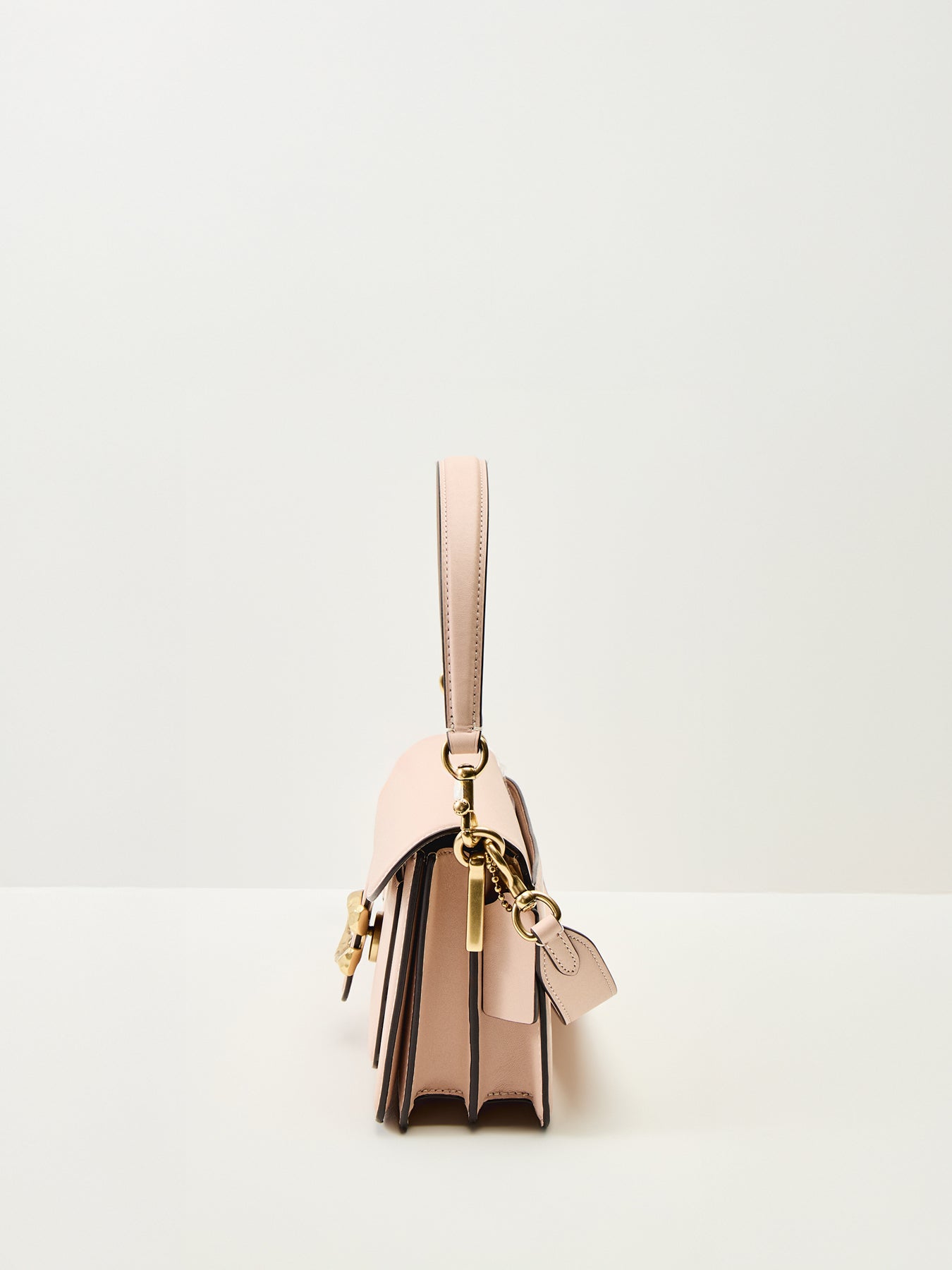 Tabby Shoulder Bag 26 with Hammered C Hardware Cream