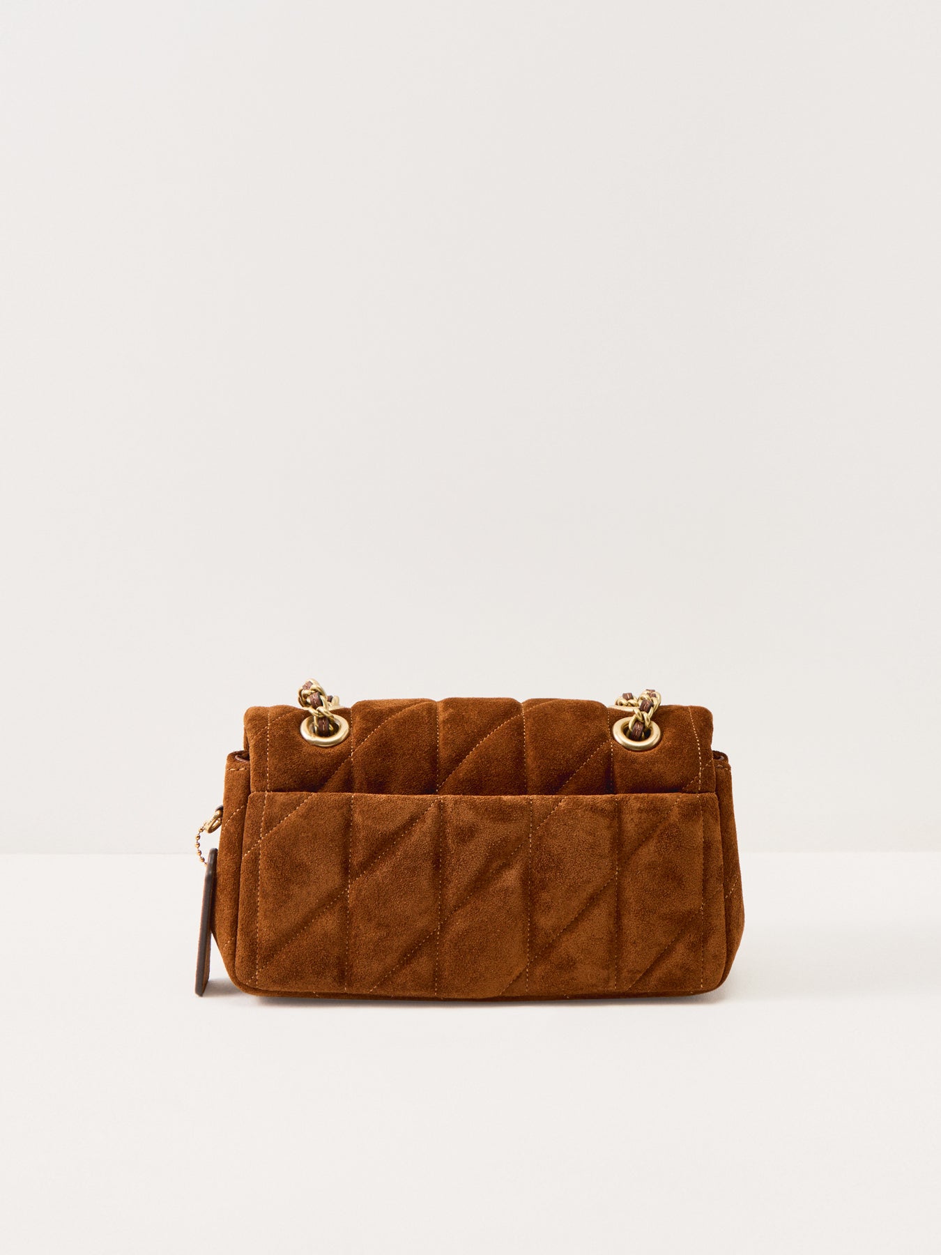 Quilted Suede Tabby 20 Shoulder Bag Warm Brown