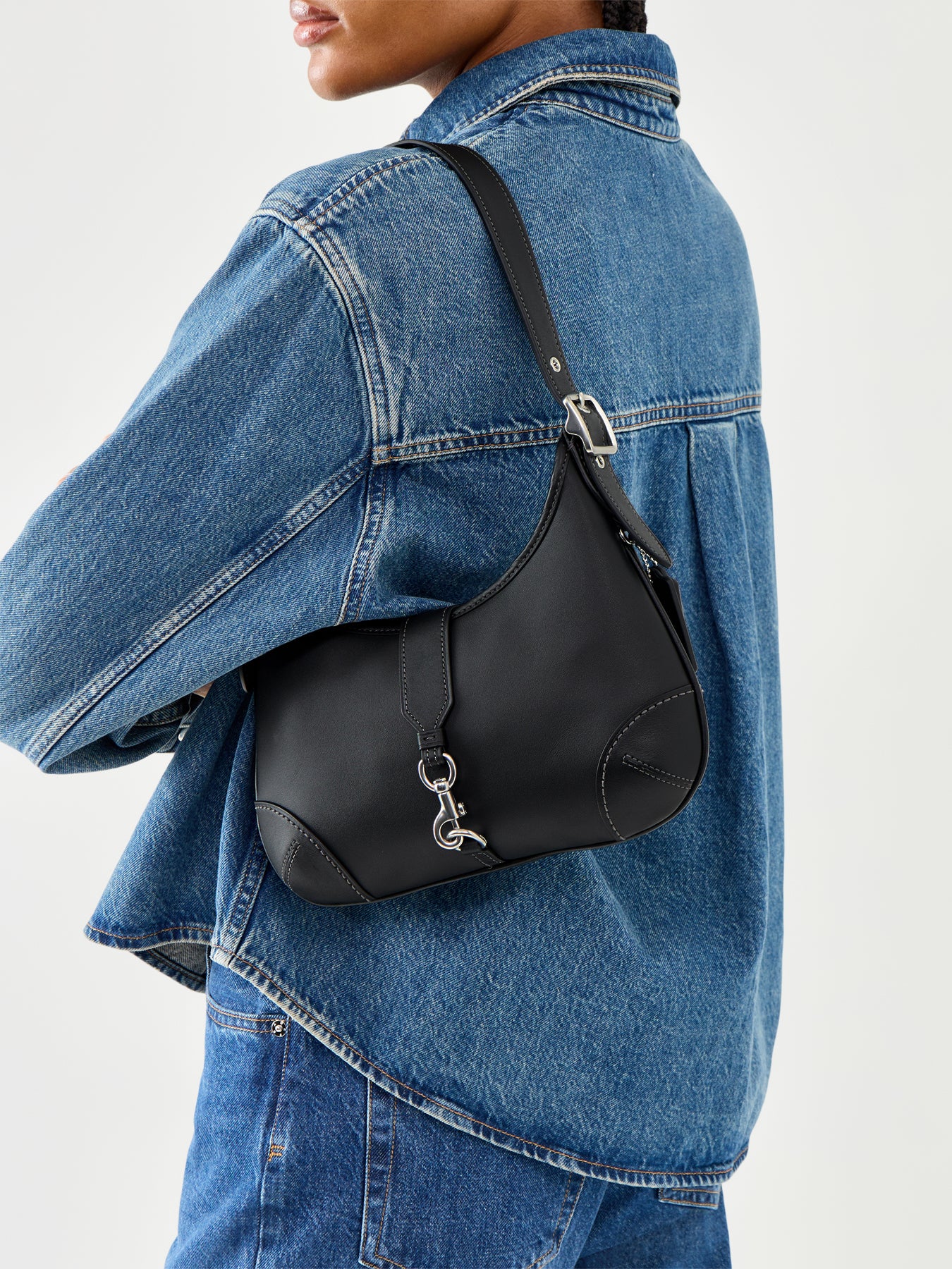 The Coach Originals Hamptons Leather Hobo Black