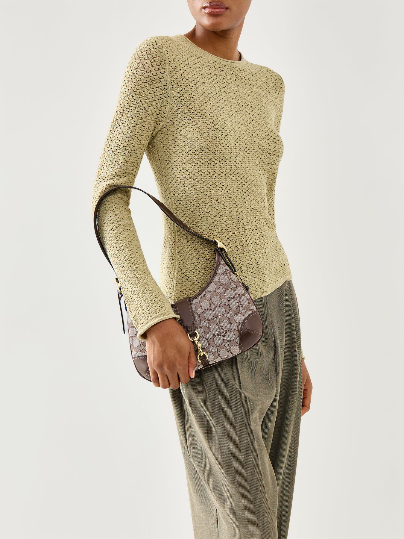 The Coach Originals Signature Jacquard Hamptons Hobo Maple