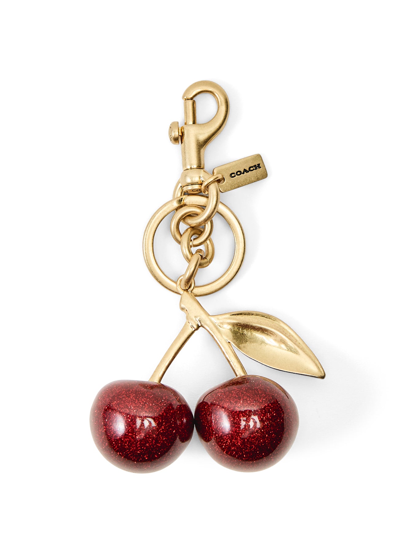 Resin Cherry Bag Charm Red Apple