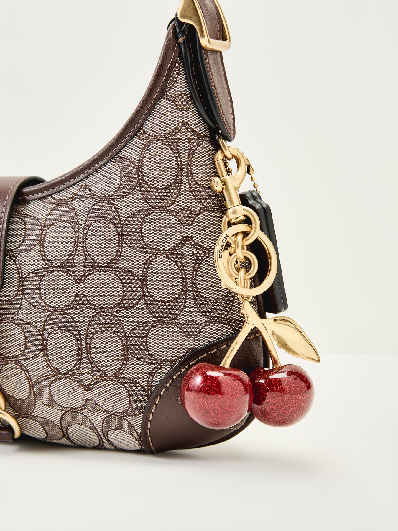 Resin Cherry Bag Charm Red Apple