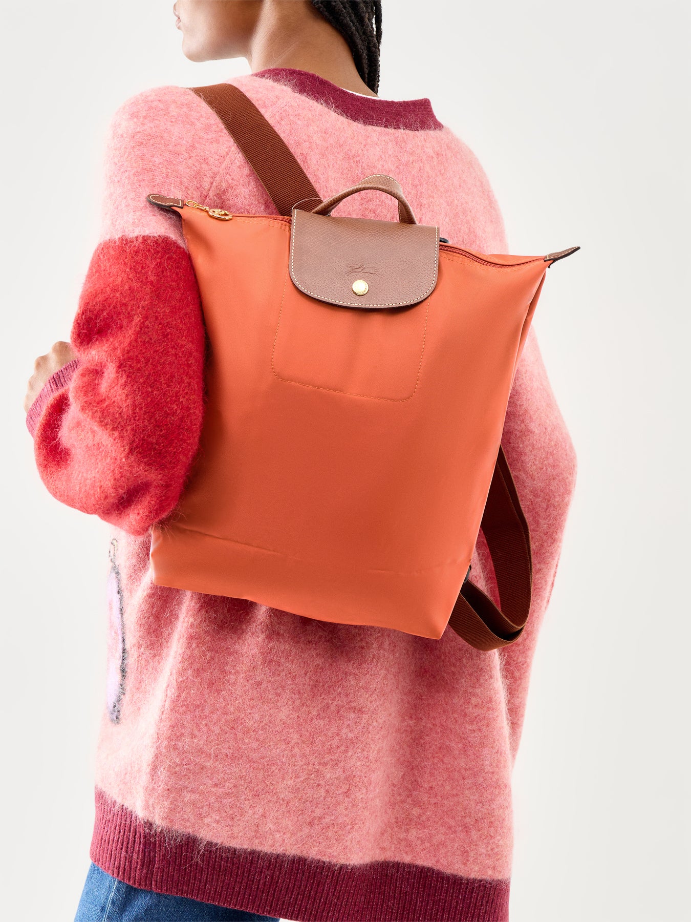 Le Pliage Original Medium Backpack Brick