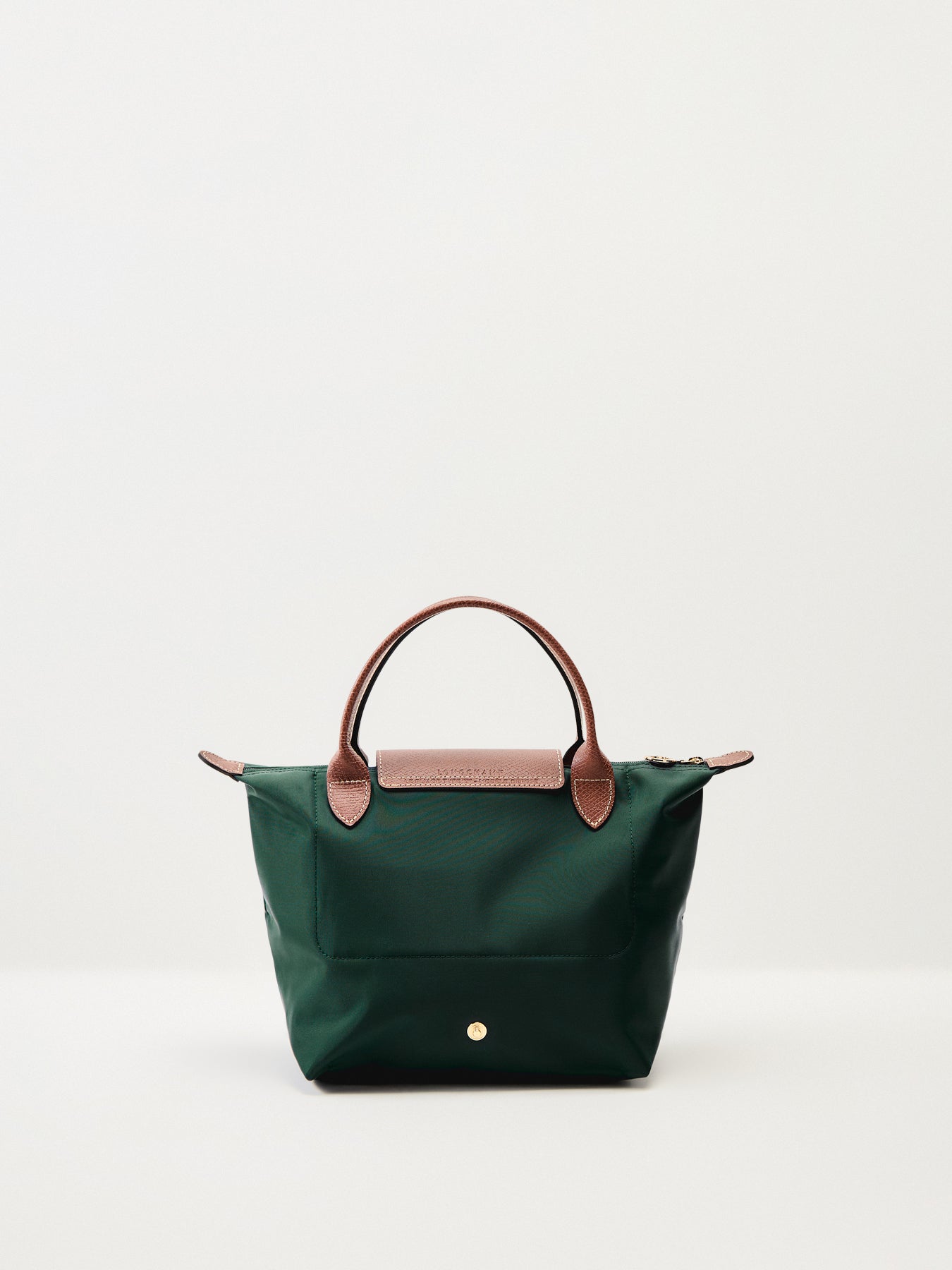 Le Pliage Original Small Handbag British Green Recycled Canvas