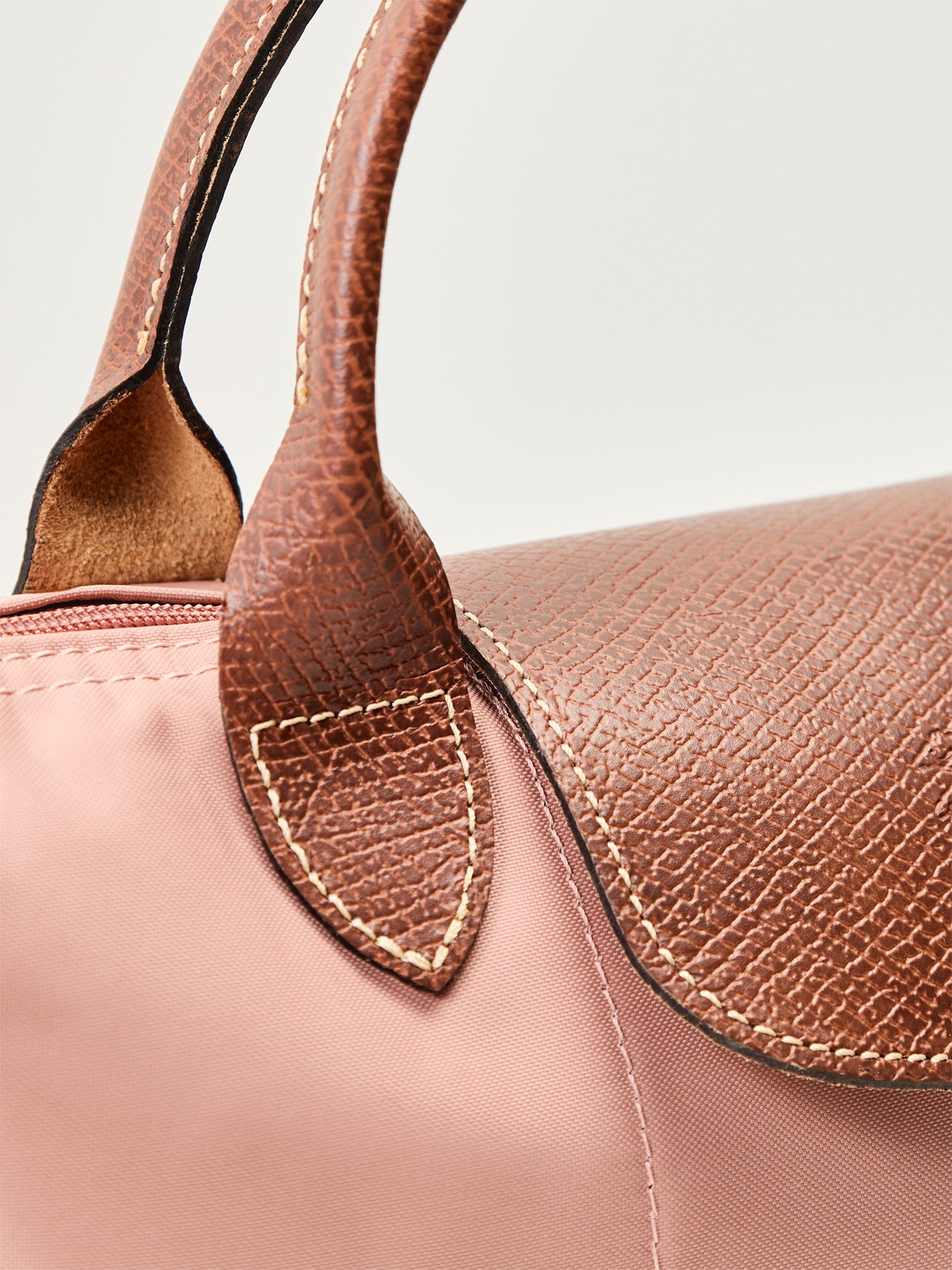 Le Pliage Original Small Handbag Pink Tea Recycled Canvas