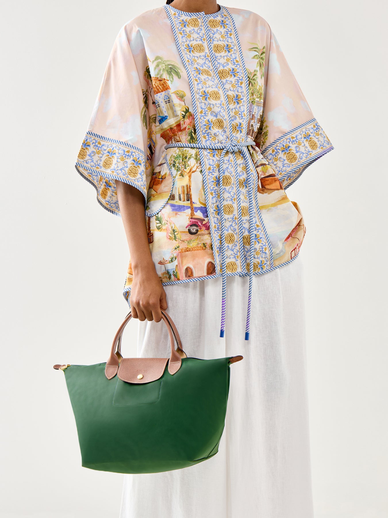 Le Pliage Original Medium Handbag British Green