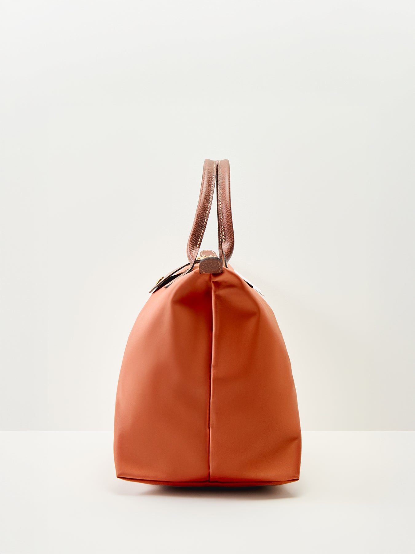 Le Pliage Original Medium Handbag Brick Recycled Canvas