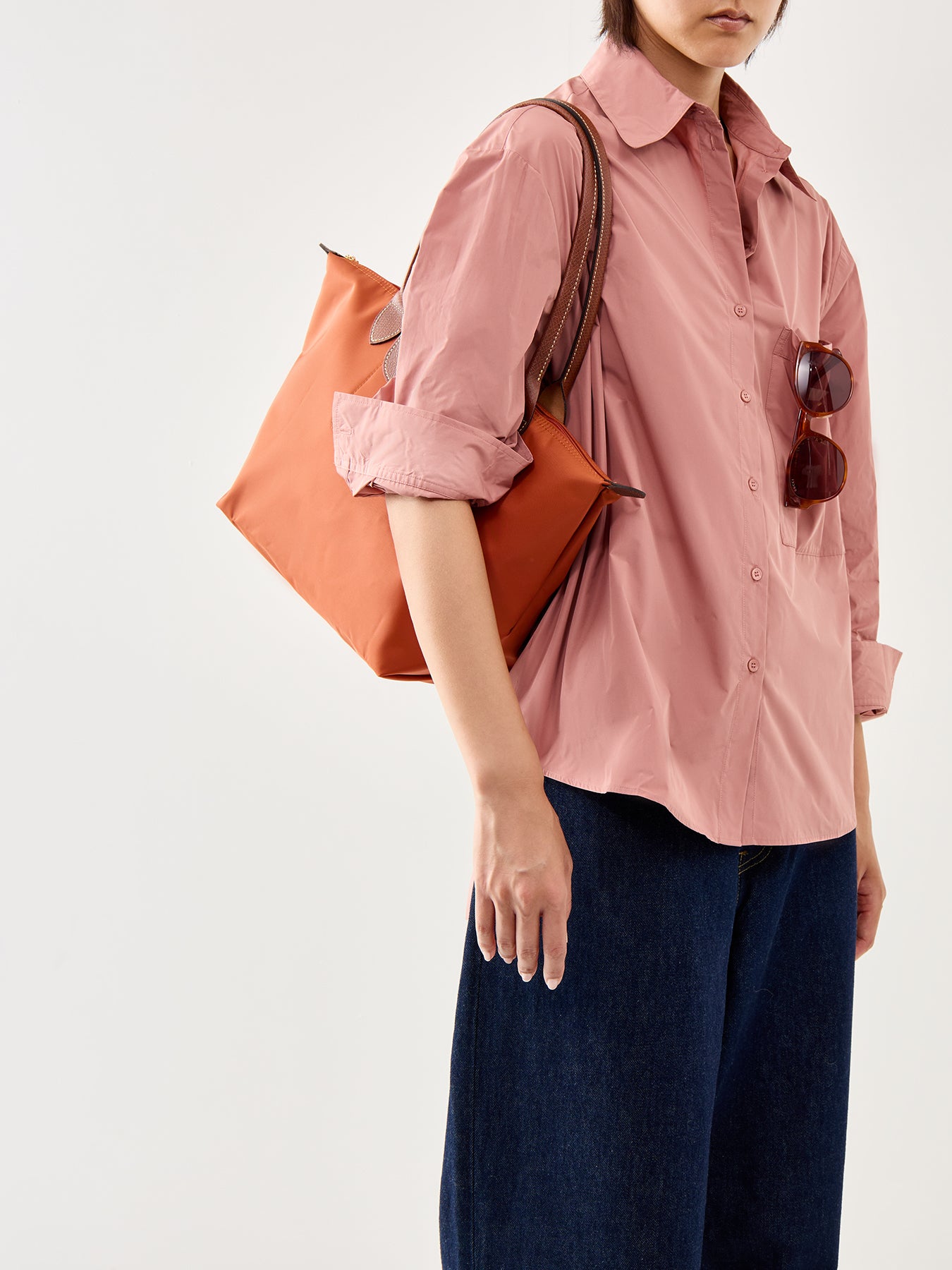 Le Pliage Original Medium Tote Bag Pink Tea