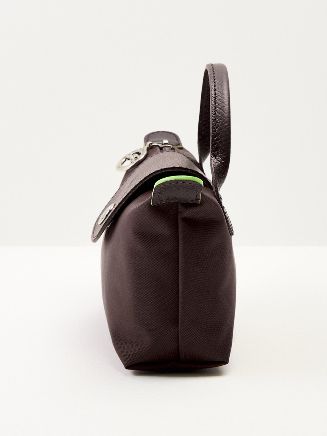 Le Pliage Green Pouch With Handle Terra Recycled Canvas