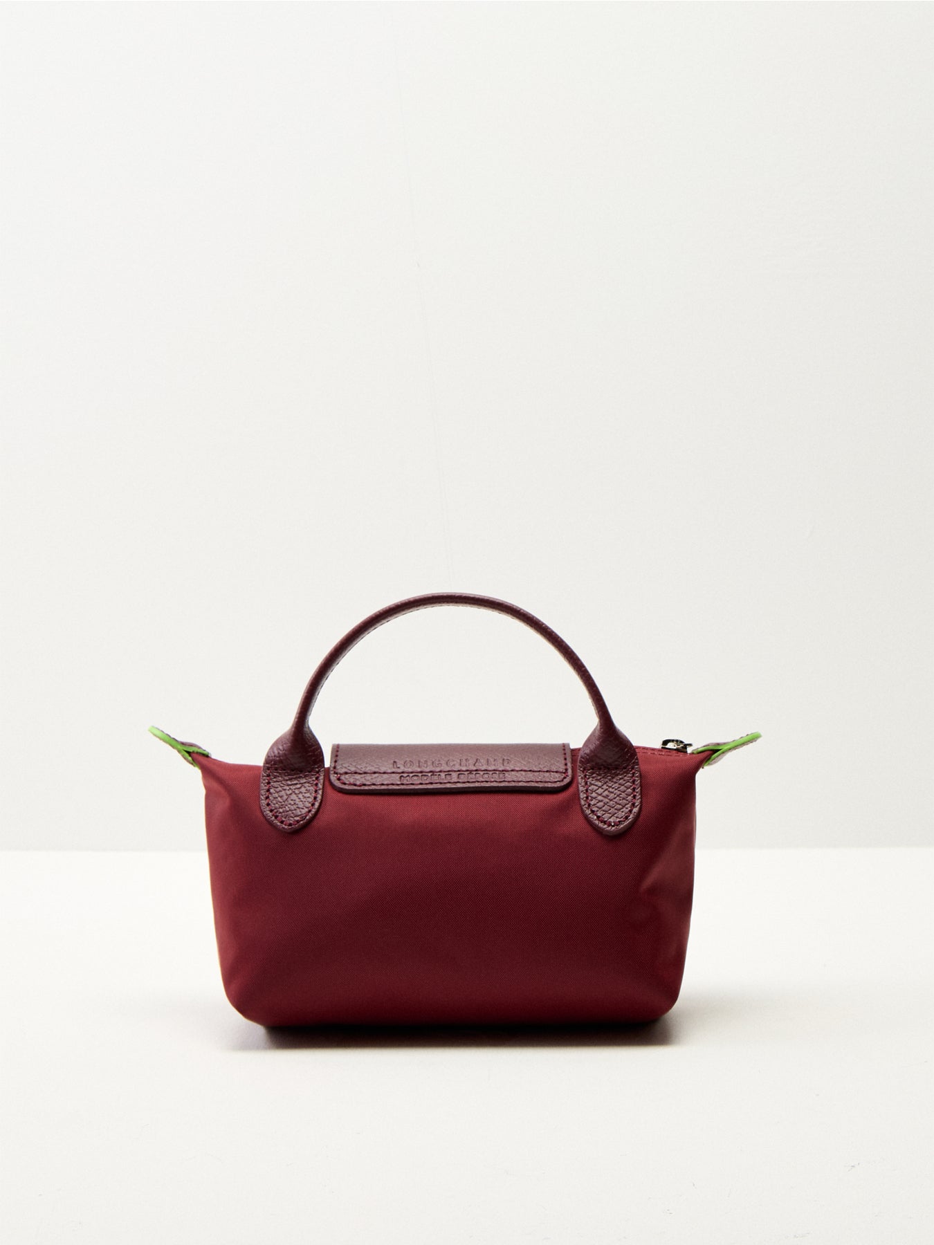 Le Pliage Green Pouch Pomegranate Recycled Canvas