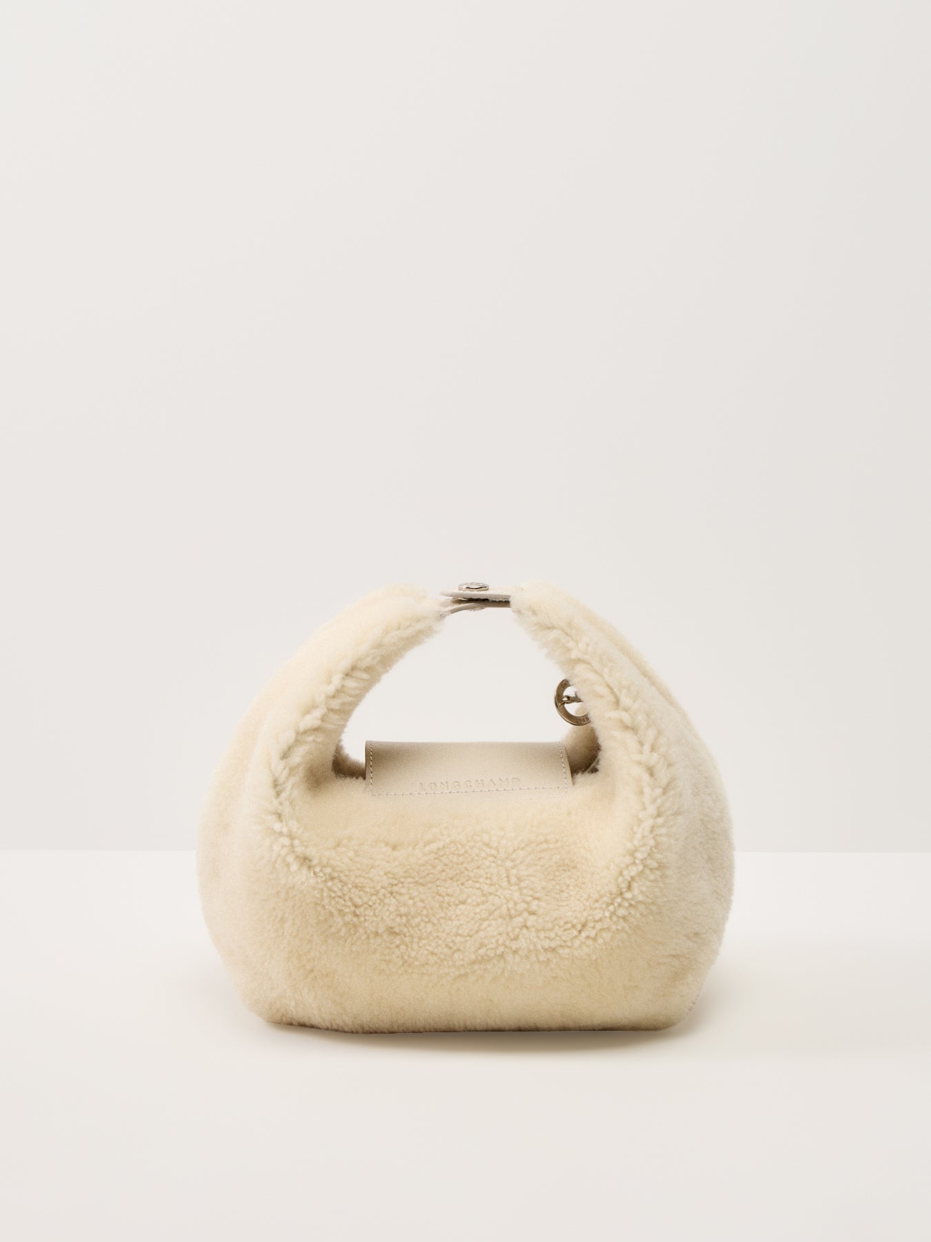 Le Pliage Xtra Shearling Handbag Extra Small Ecru