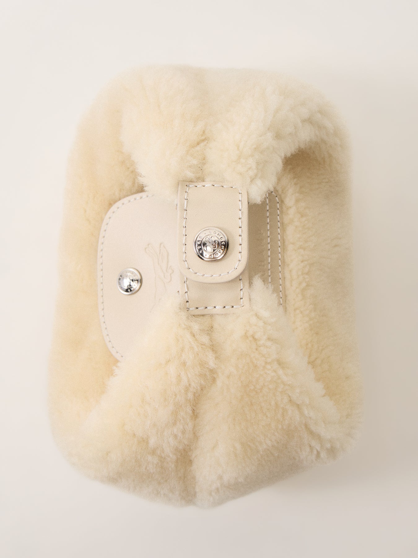 Le Pliage Xtra Shearling Handbag Extra Small Ecru
