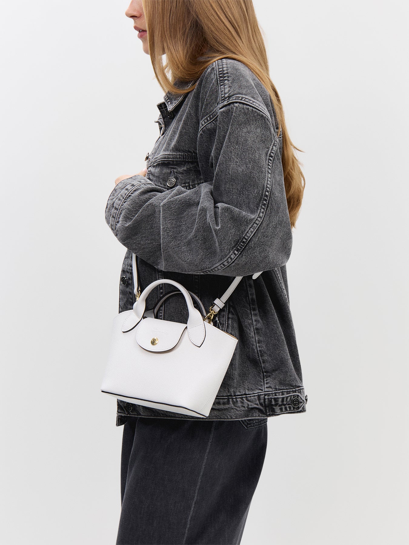 Epure Extra Small Leather Tote Bag White