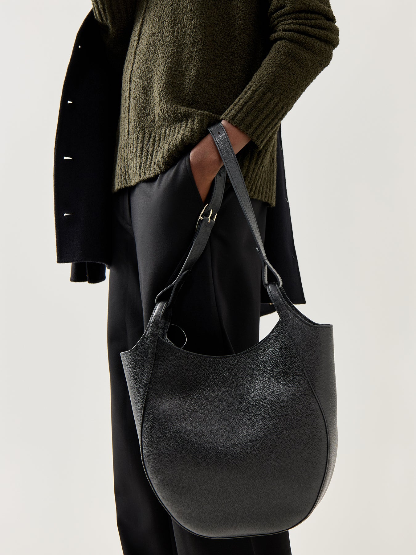 Le Foulonne Hobo Bag Large Black