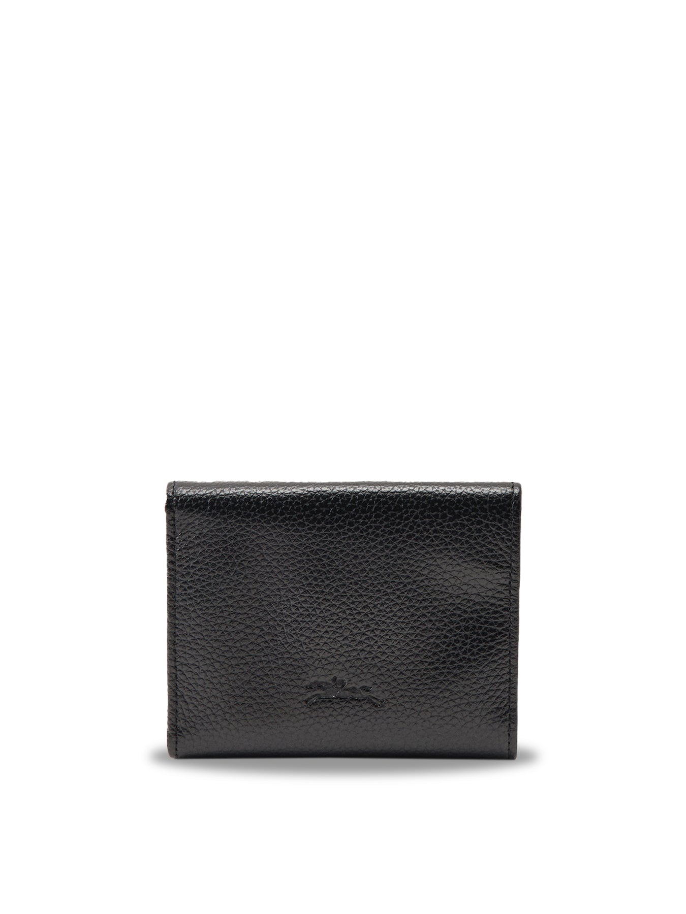 Le Foulonné Leather Compact Wallet Black