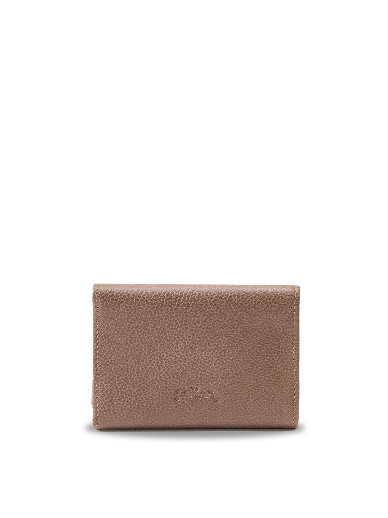 Le Foulonné Leather Compact Wallet Taupe