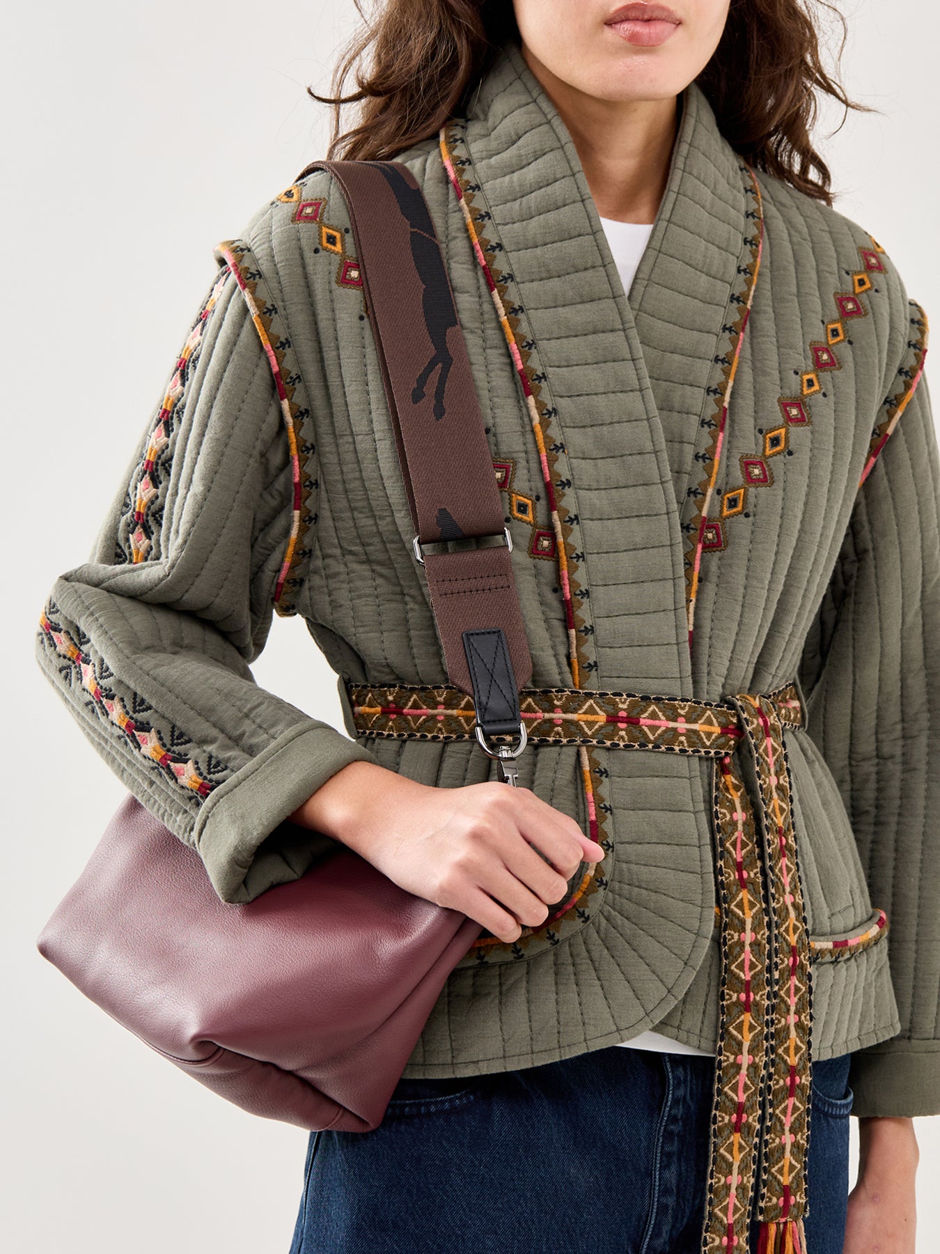 Cavalier Longchamp Shoulder Strap Brown