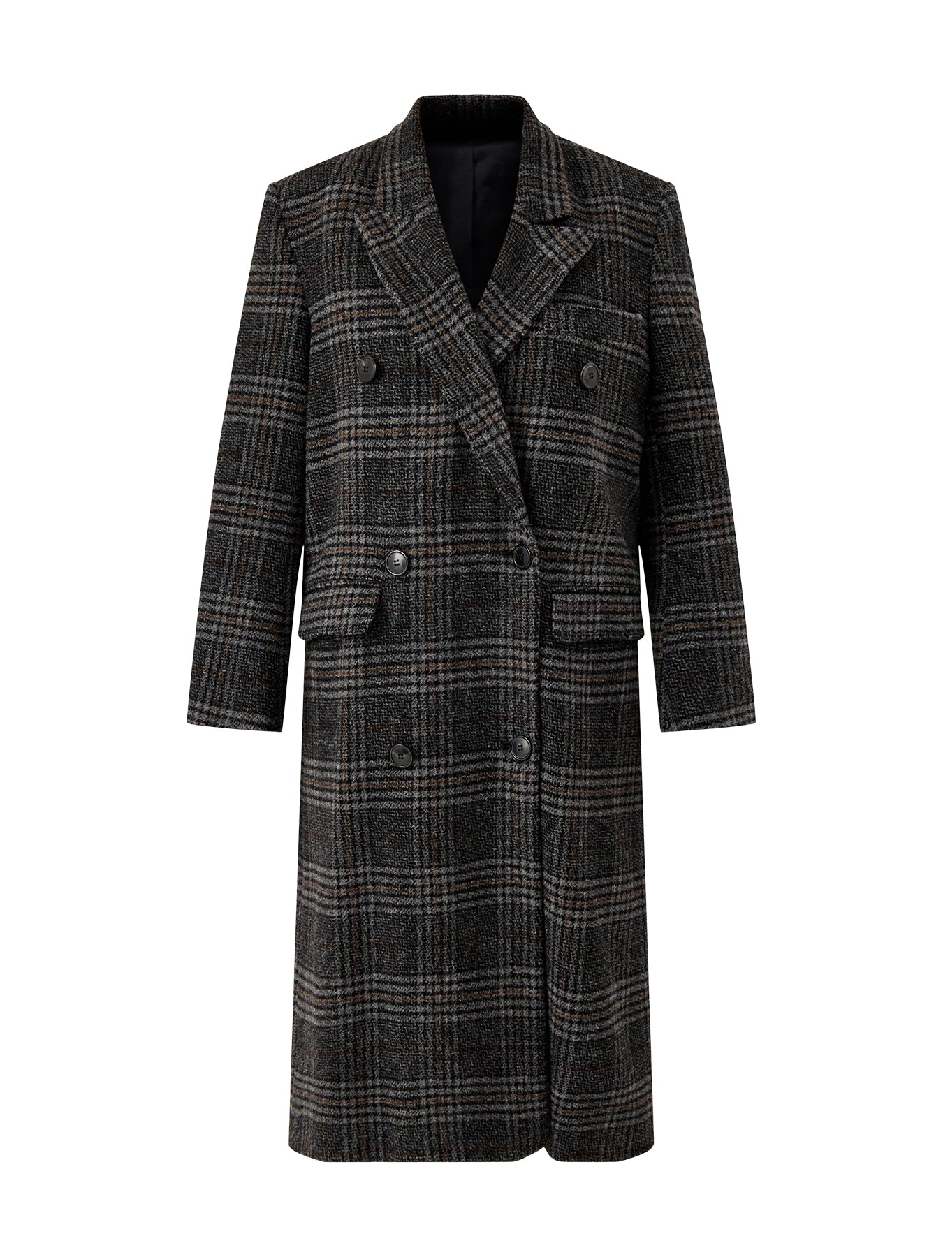 Lexana Checked Coat Grey