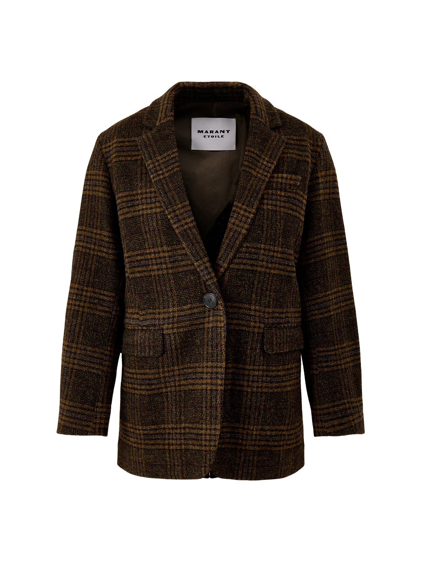 Gesina Checked Blazer Khaki