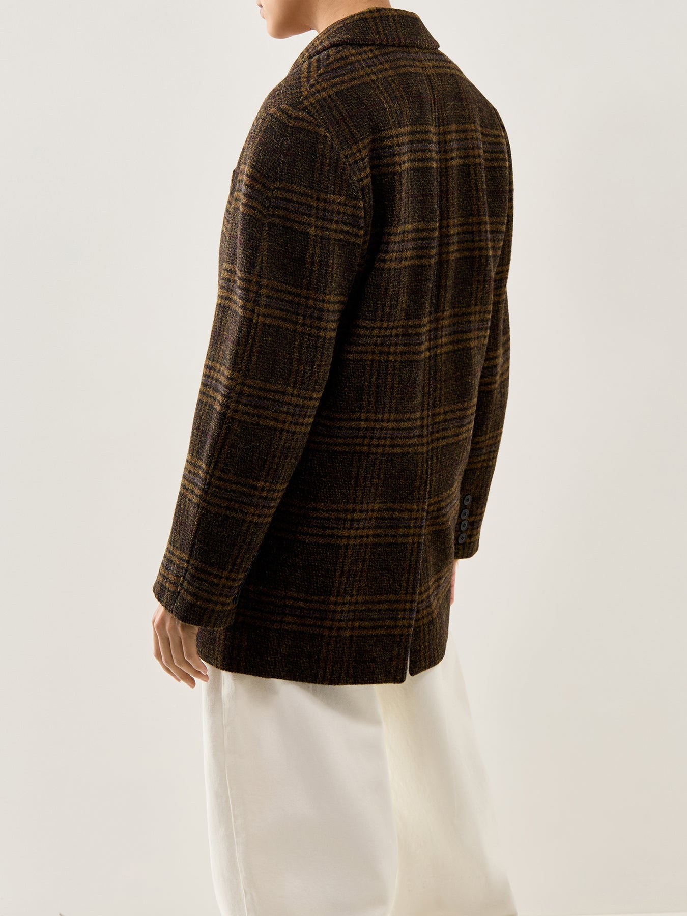 Gesina Checked Blazer Khaki