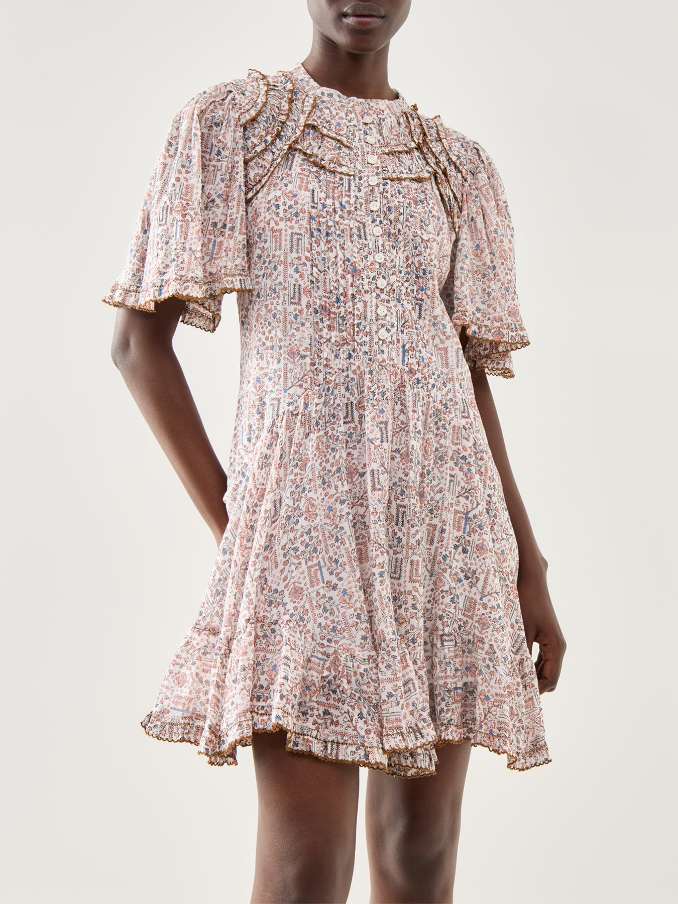 Celyana-Ga Filly Short Sleeve Mini Dress