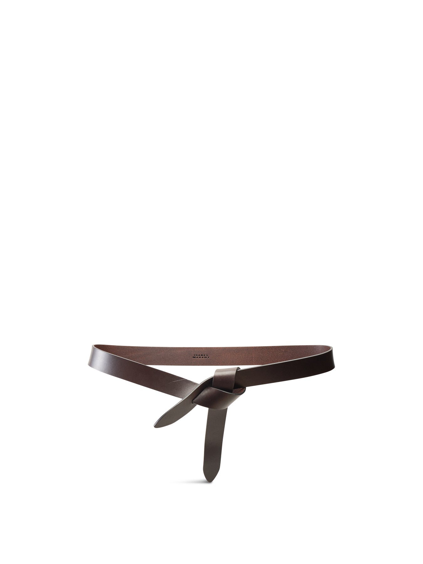 Lecce Leather Flat Belt Brown