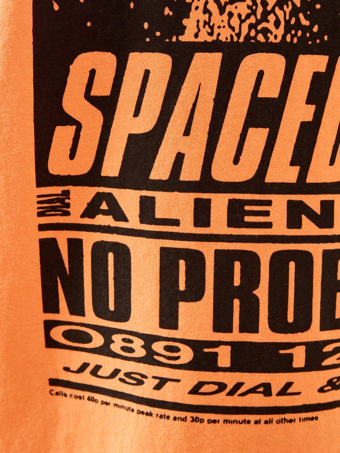 Spaced Out Short Sleeves Tee Orange
