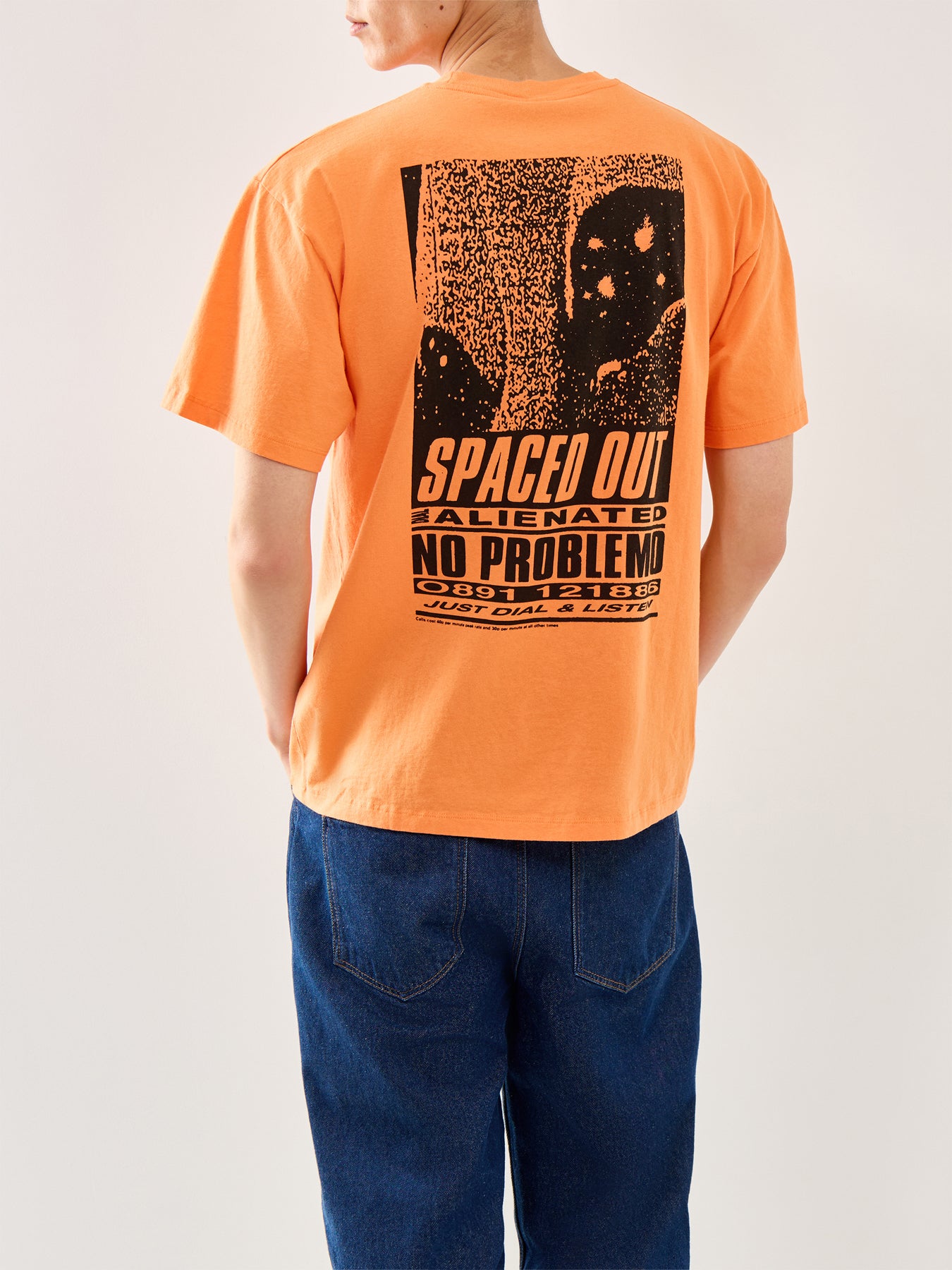 Spaced Out Short Sleeves Tee Orange