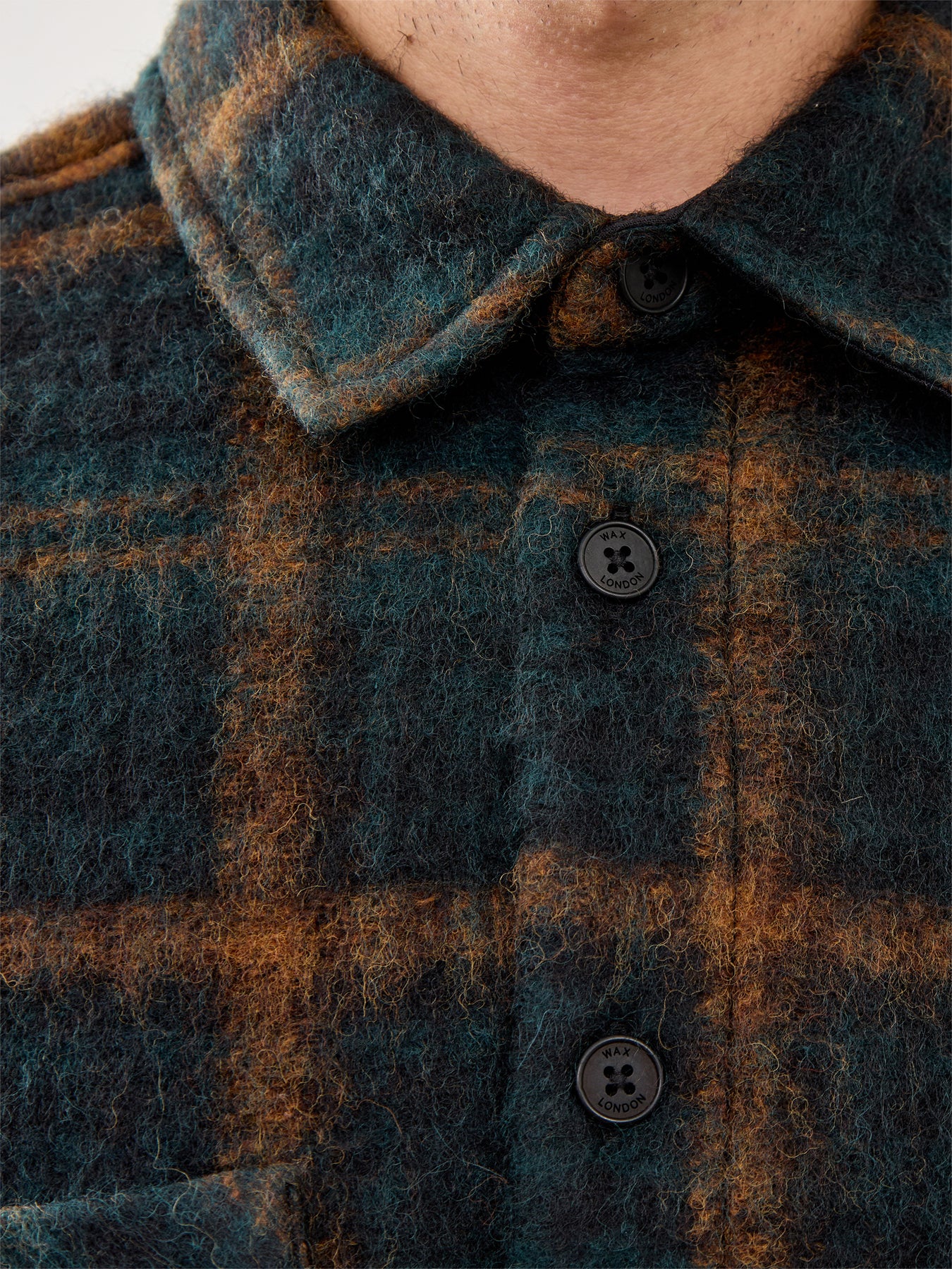 Whiting Overshirt Teal / Orange