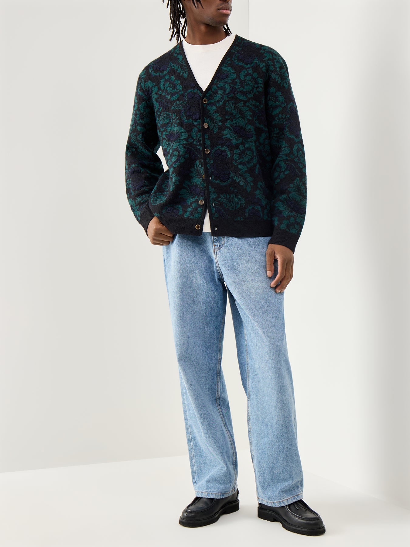 Alban Cardigan Black Green