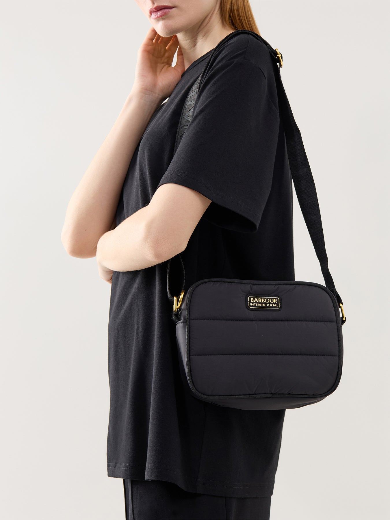 B.Intl Monaco Quilt Crossbody Bag Black