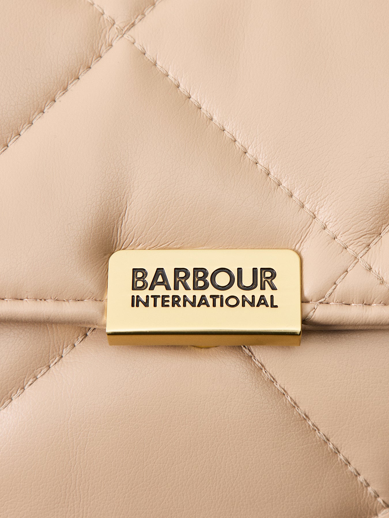 B.Intl Soft Quilt Shoulder Bag Beige