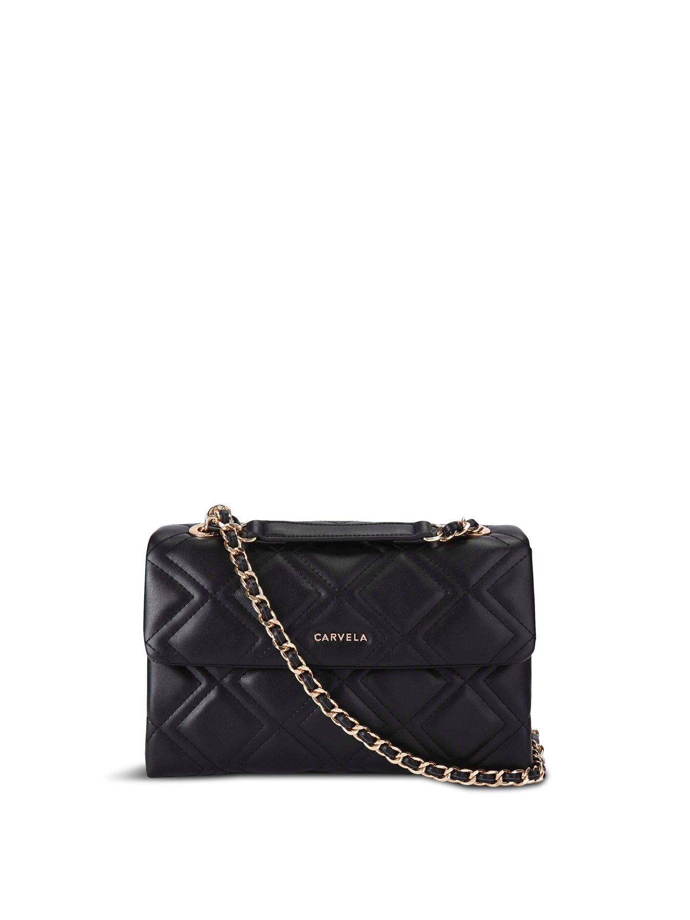 Rosa Large Chain Shoulder Bag Black