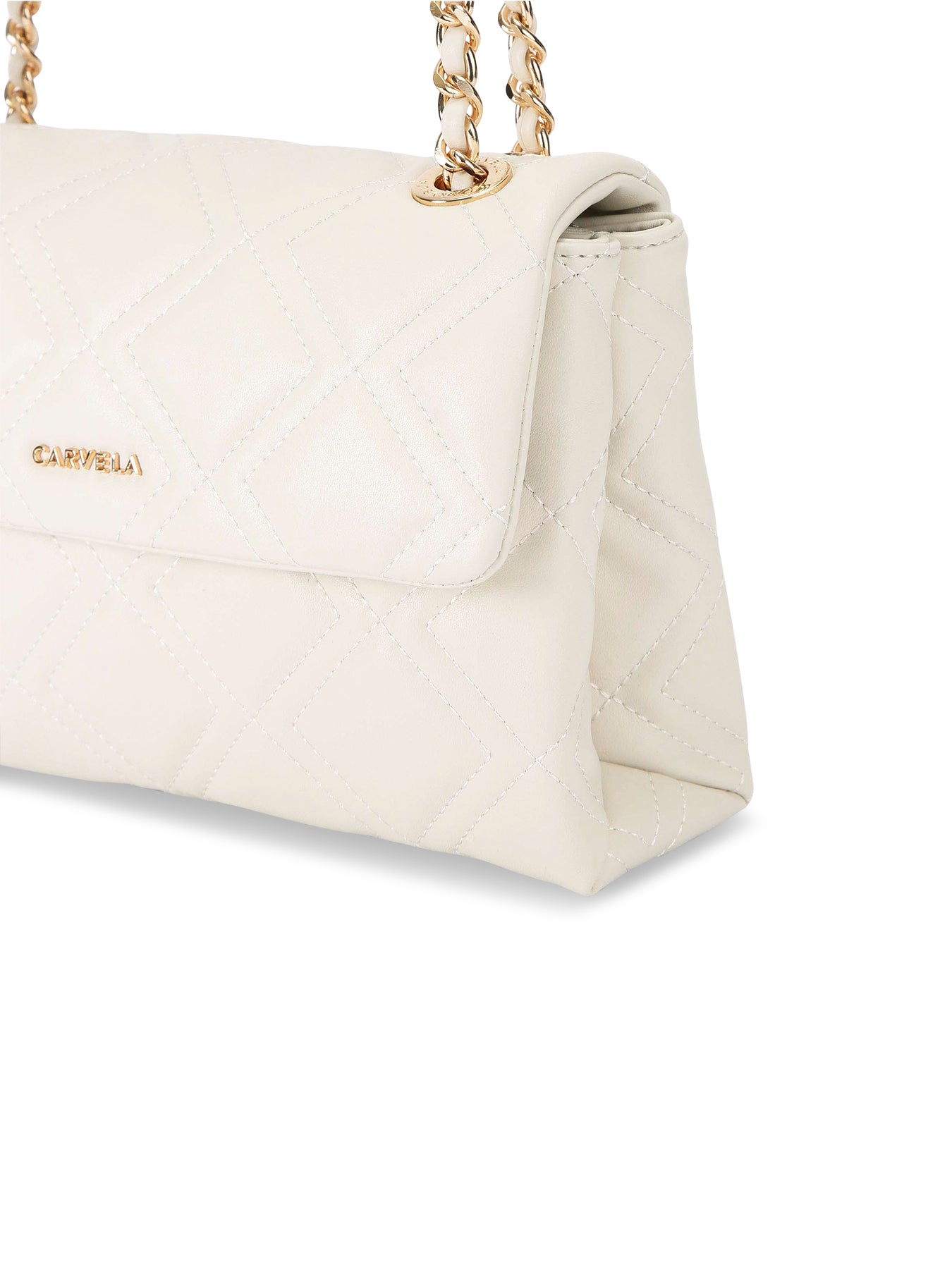 Rosa Large Chain Shoulder Bag White