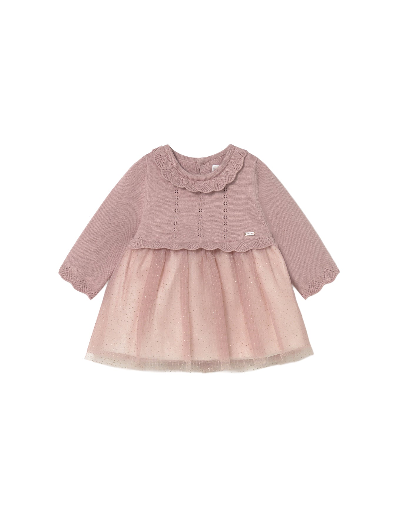 Mayoral Tricot Tulle Dress Petal