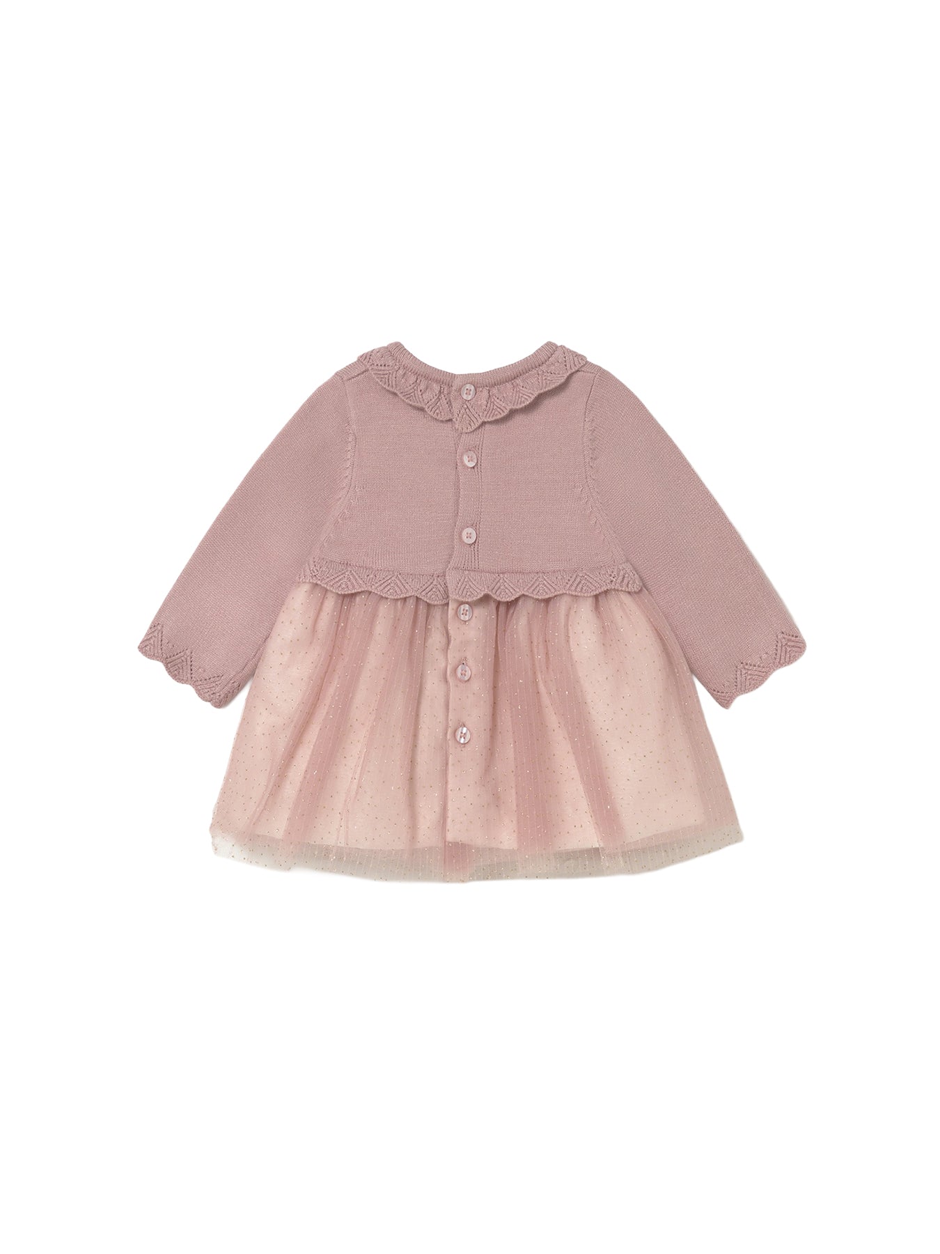 Mayoral Tricot Tulle Dress Petal