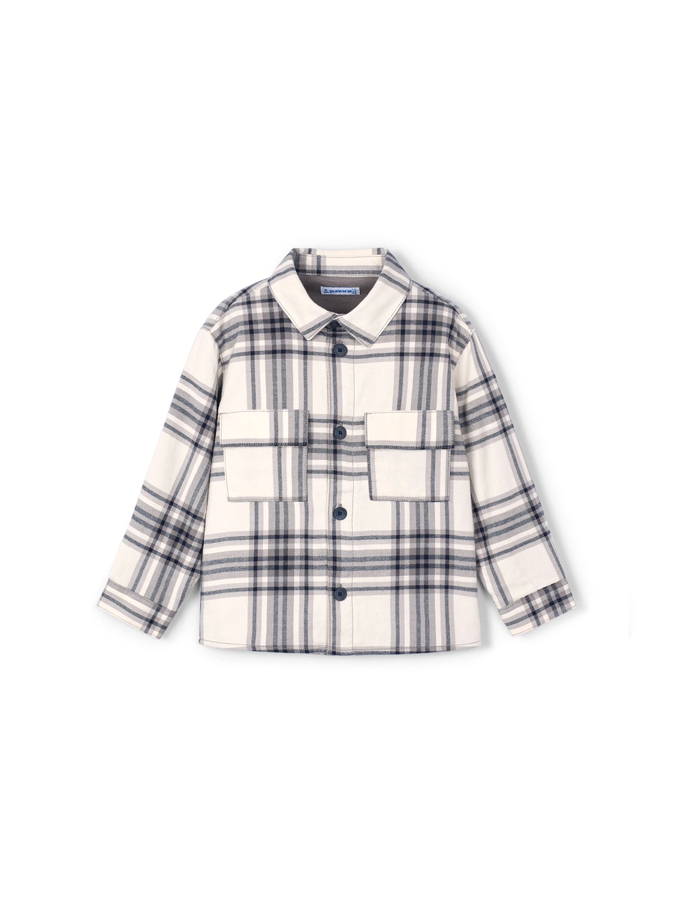 Checked Overshirt Grey Marl
