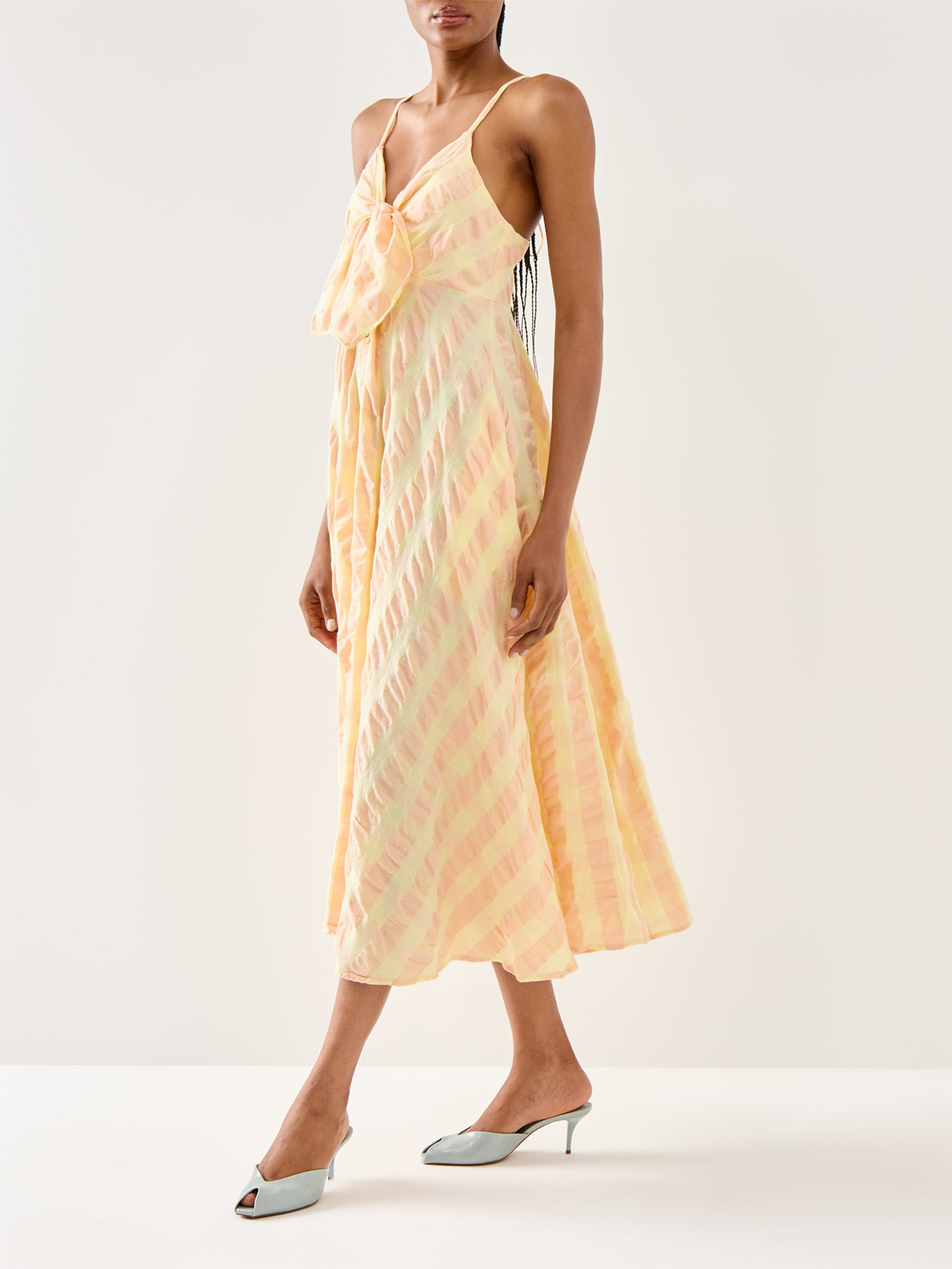 Via Midi Dress Check