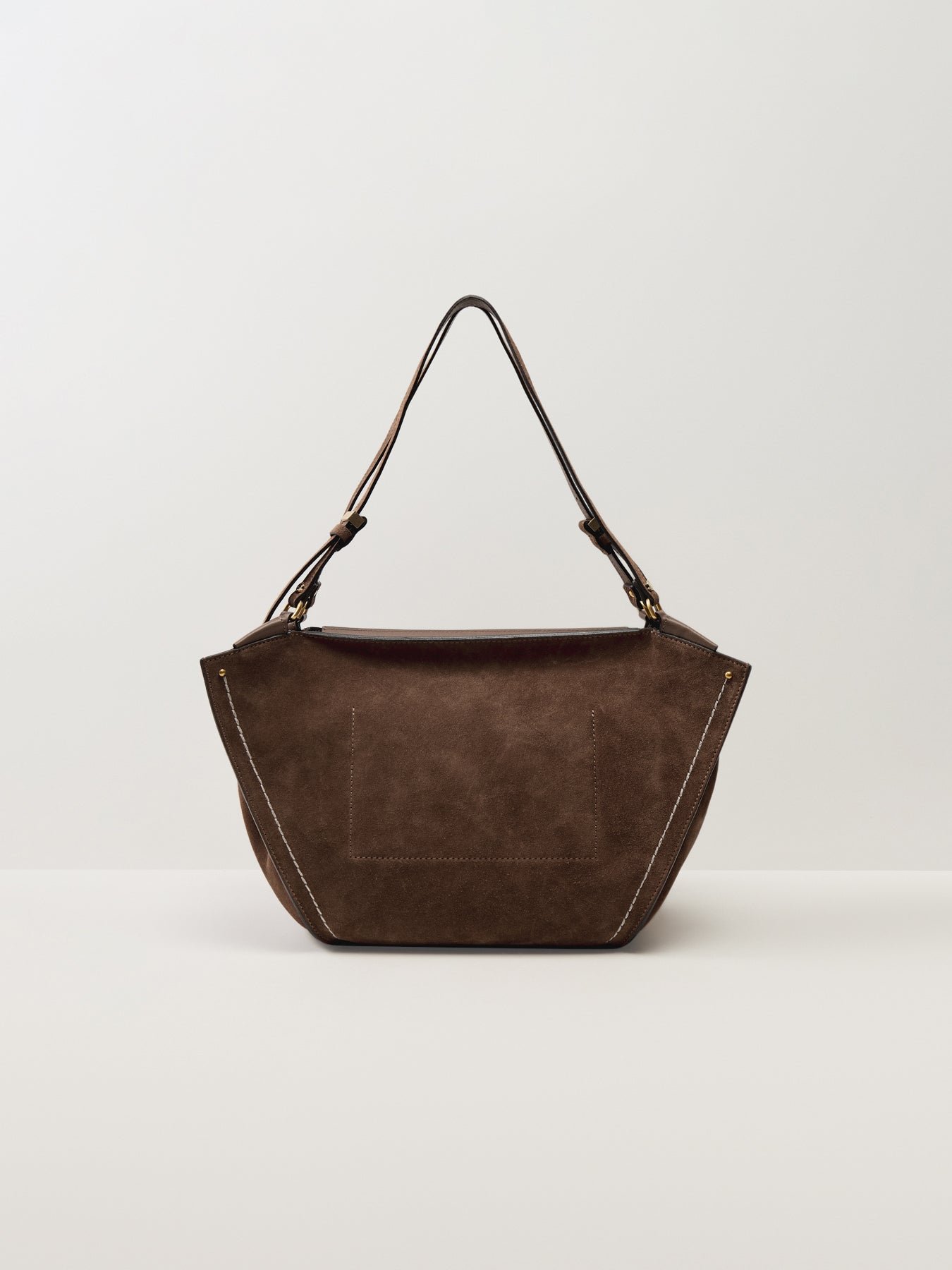 Bloom Suede Shoulder Tote Moka